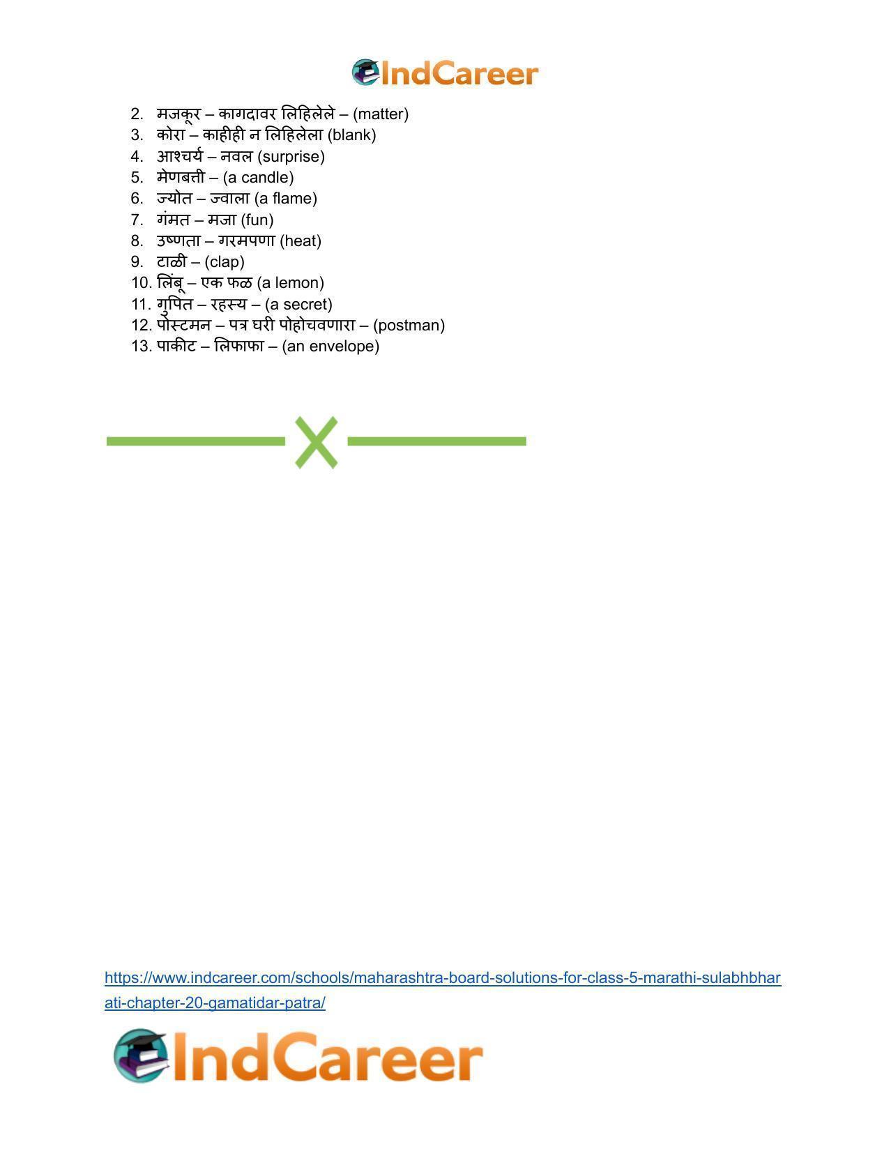Maharashtra Board Solutions for Class 5- Marathi Sulabhbharati: Chapter 20- गमतीदार पत्र - Page 10