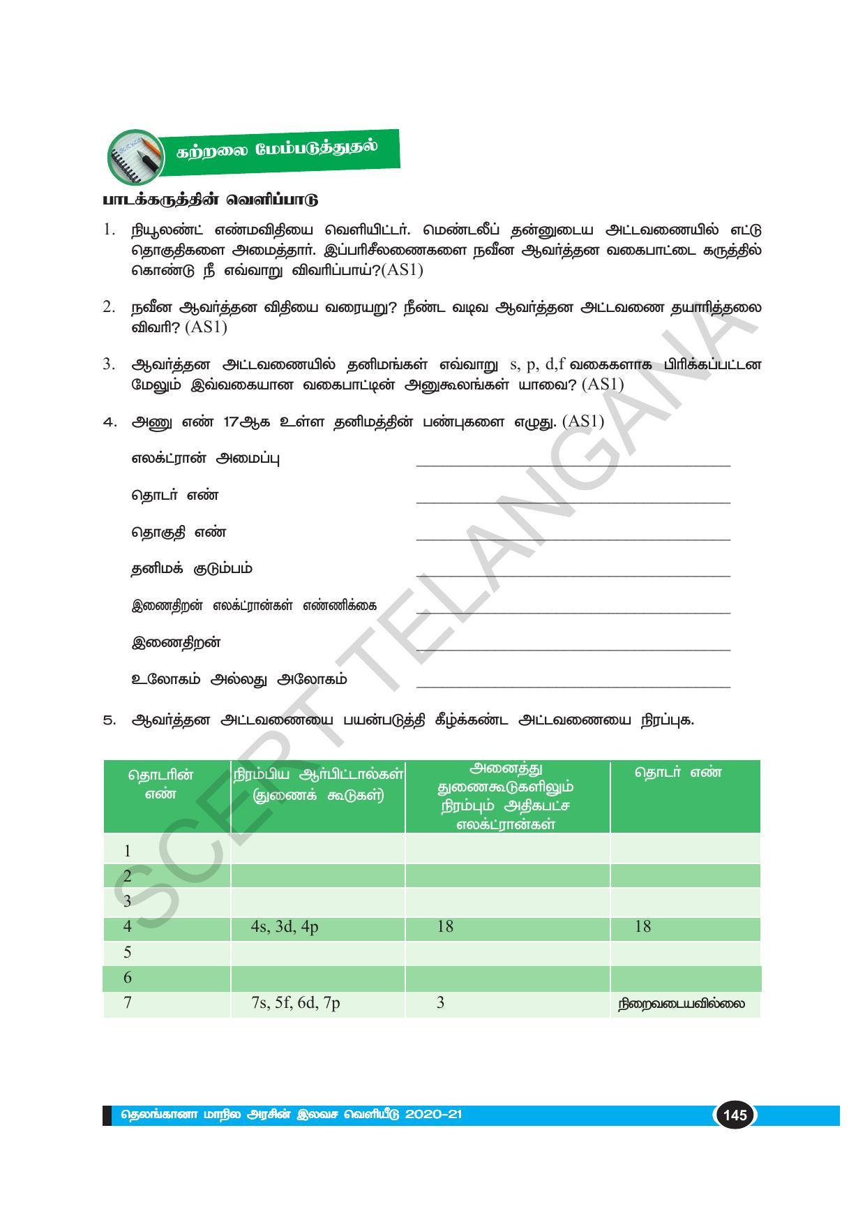 TS SCERT Class 10 Physical Science(Tamil Medium) Text Book - Page 157