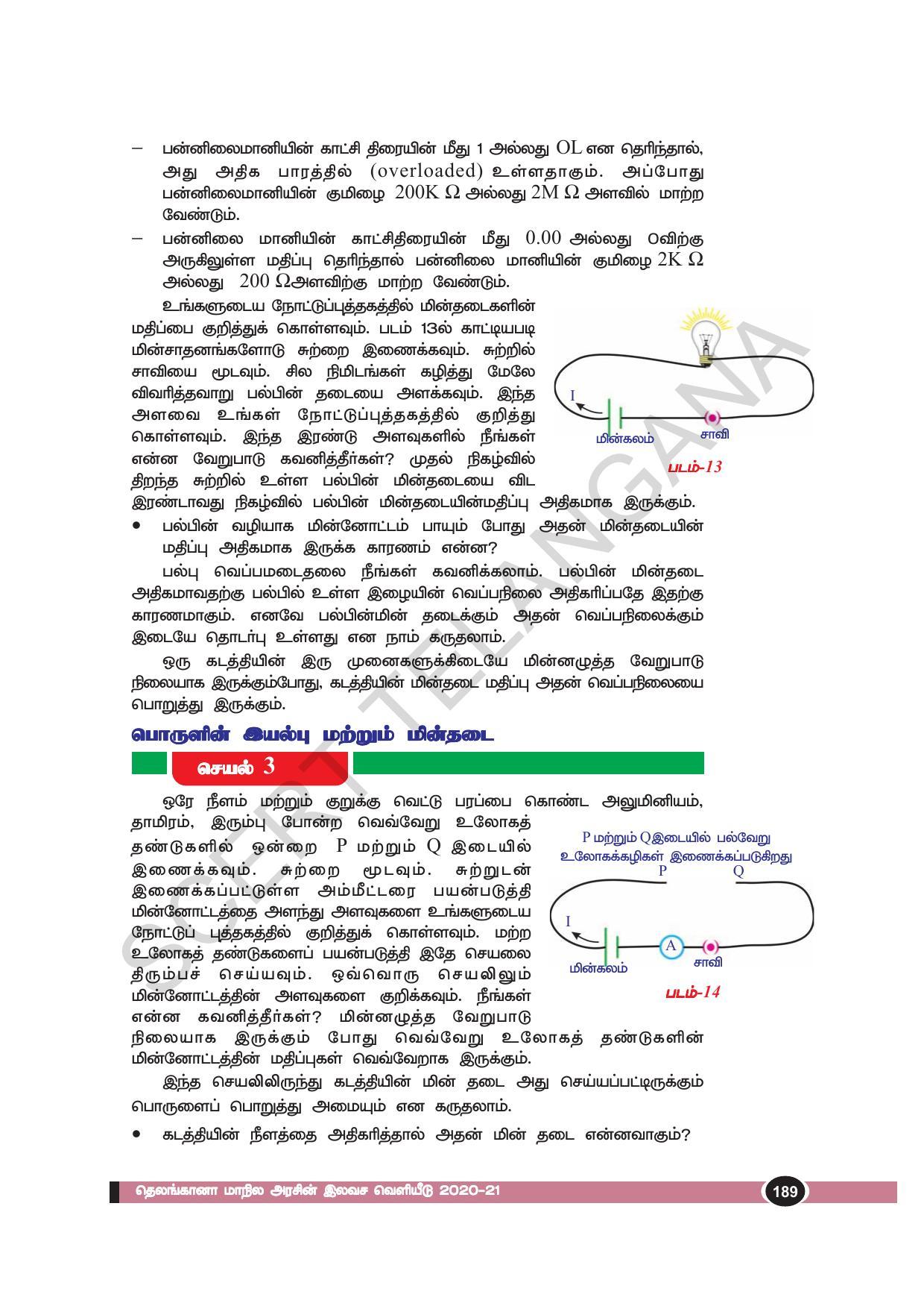 TS SCERT Class 10 Physical Science(Tamil Medium) Text Book - Page 201