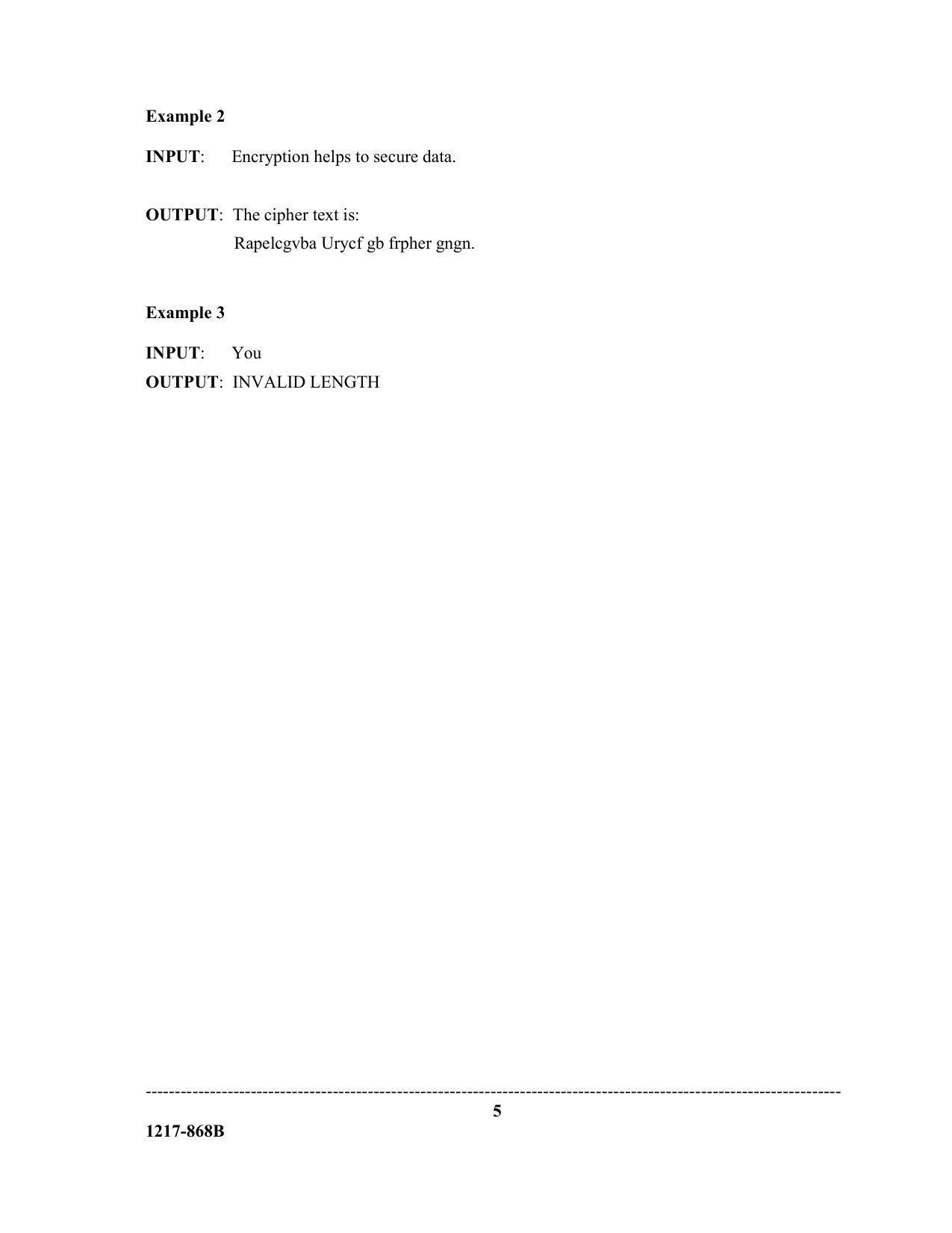 ISC Class 12 2017 COMPUTER SCIENCE Paper – 2 (PRACTICAL) Question Paper - Page 5
