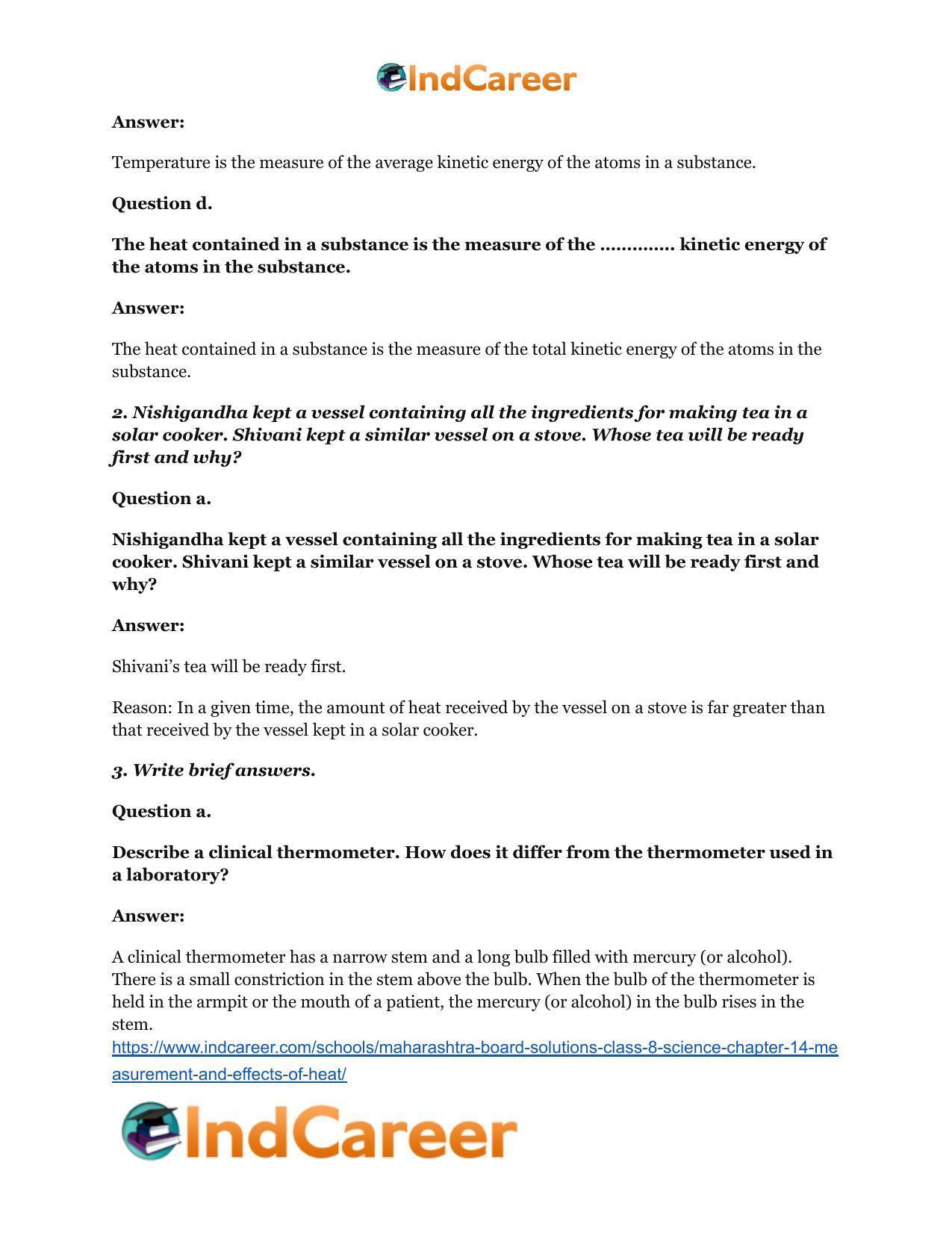 Maharashtra Board Solutions Class 8-Science: Chapter 14- Measurement and Effects of Heat - Page 5