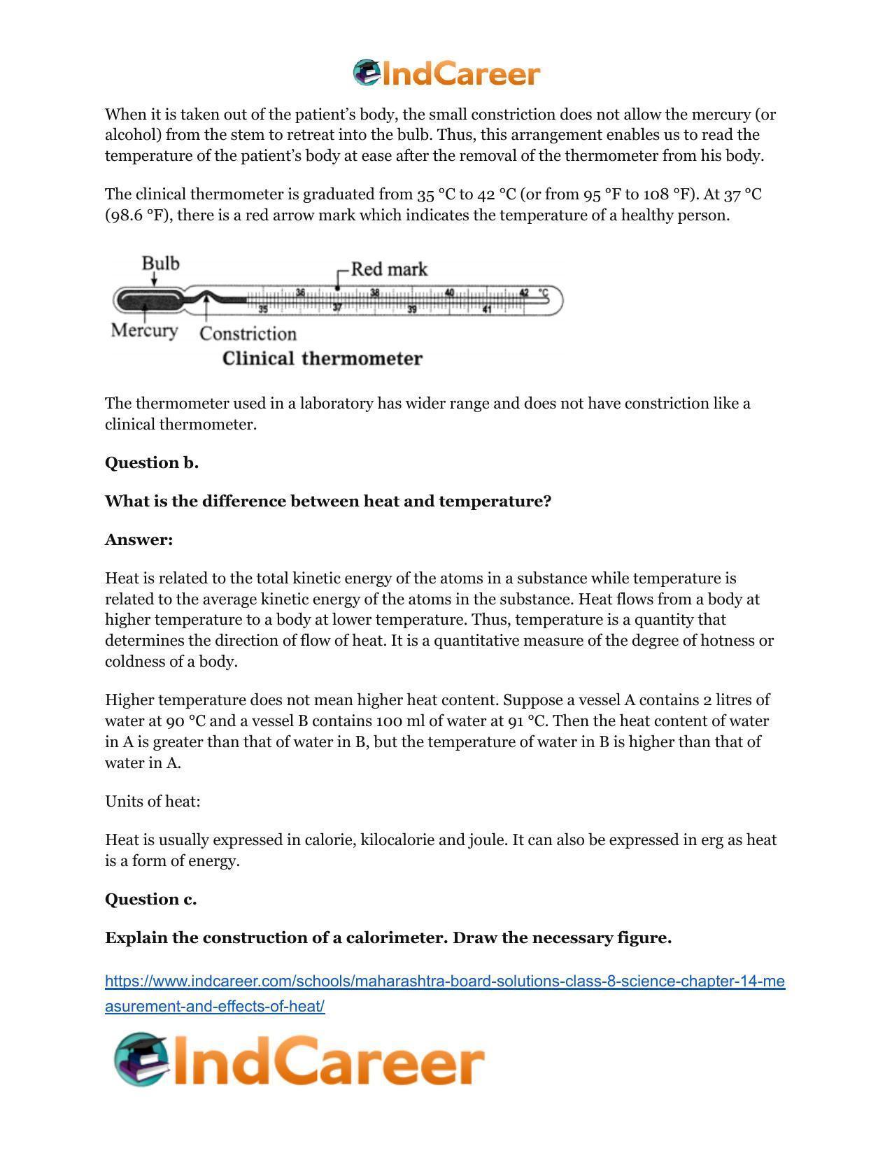 Maharashtra Board Solutions Class 8-Science: Chapter 14- Measurement and Effects of Heat - Page 6