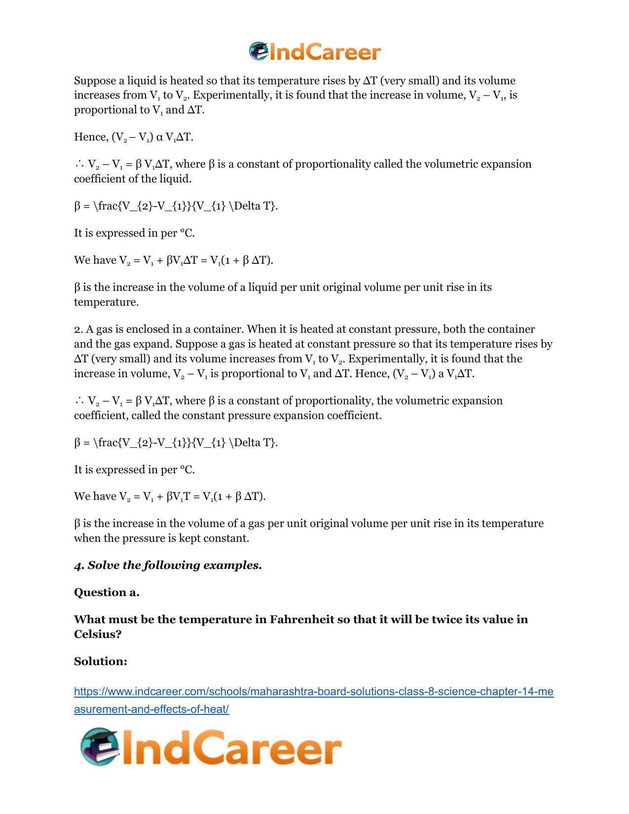 Maharashtra Board Solutions Class 8-Science: Chapter 14- Measurement and Effects of Heat - Page 9