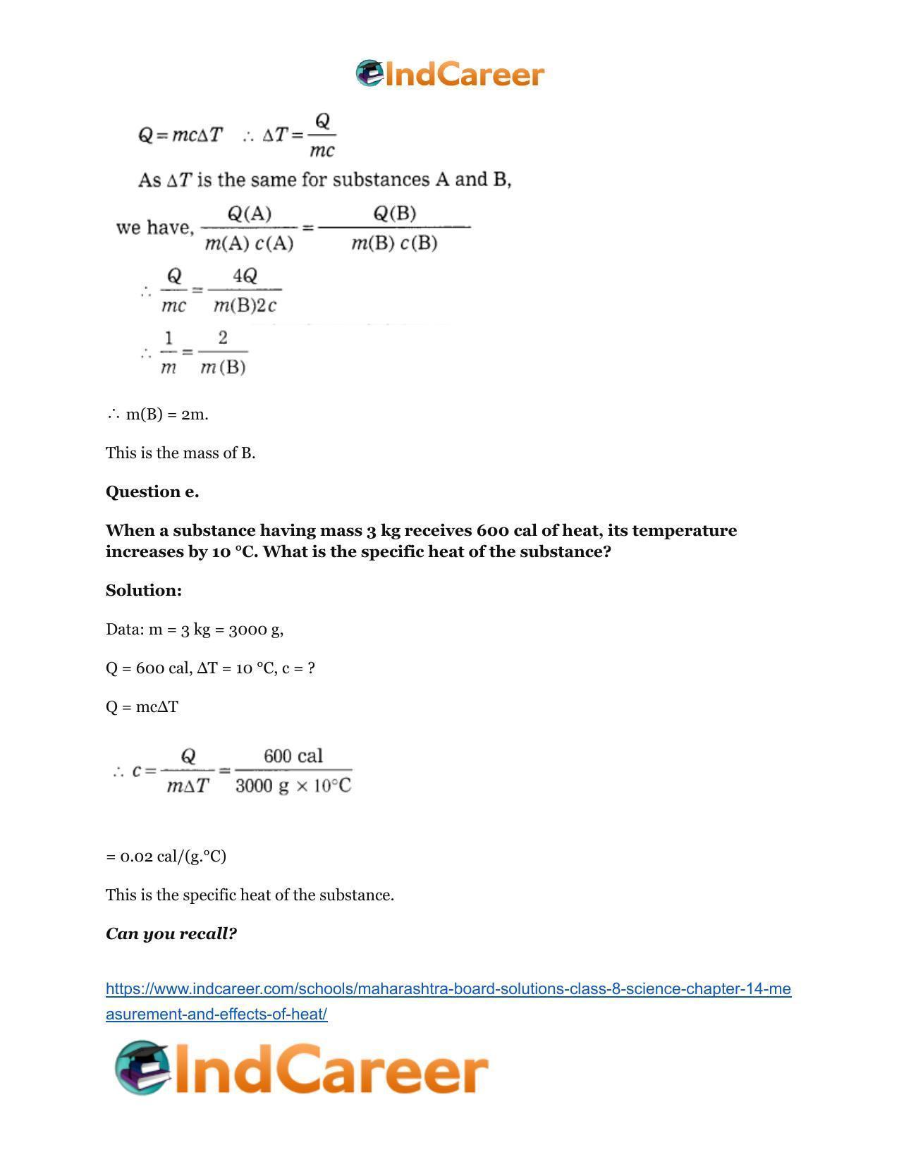 Maharashtra Board Solutions Class 8-Science: Chapter 14- Measurement and Effects of Heat - Page 12