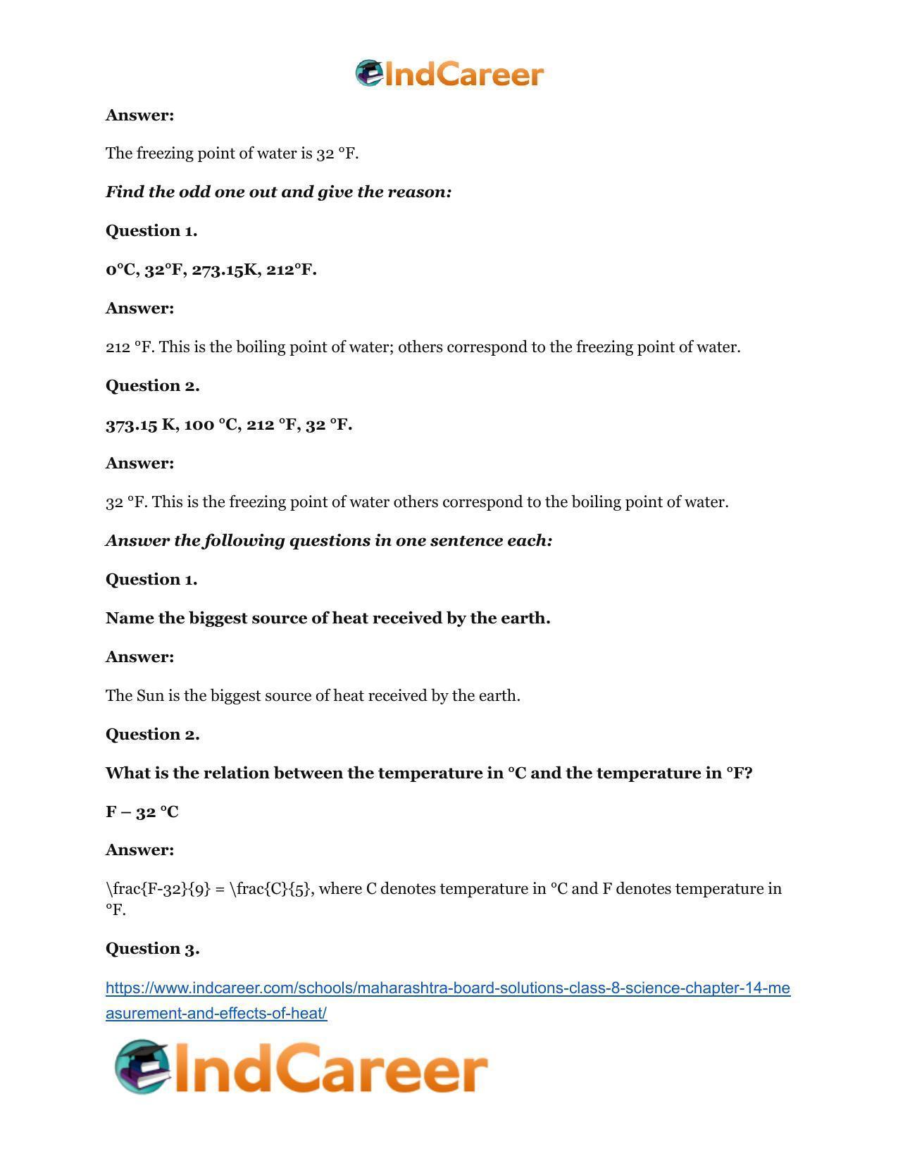 Maharashtra Board Solutions Class 8-Science: Chapter 14- Measurement and Effects of Heat - Page 16