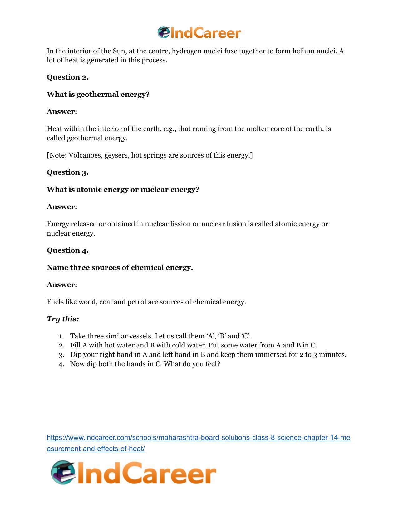 Maharashtra Board Solutions Class 8-Science: Chapter 14- Measurement and Effects of Heat - Page 18