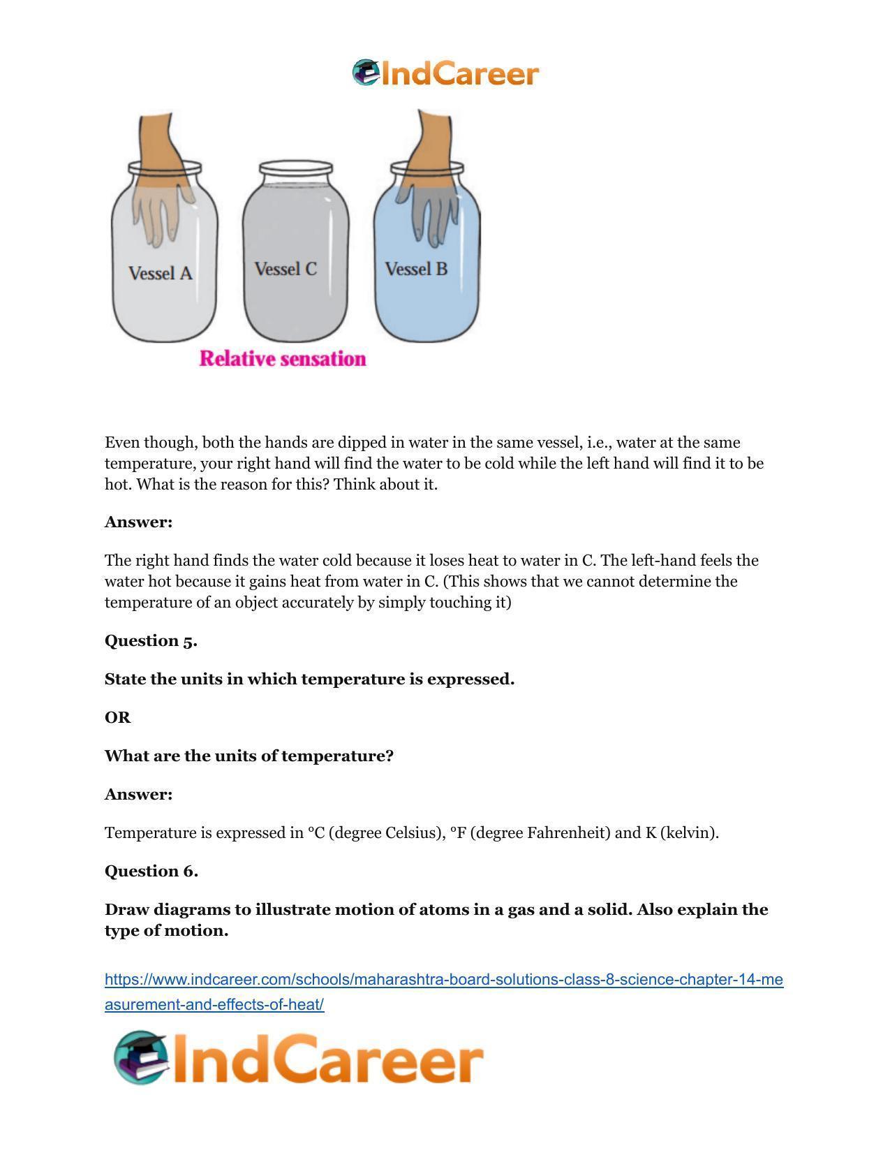 Maharashtra Board Solutions Class 8-Science: Chapter 14- Measurement and Effects of Heat - Page 19