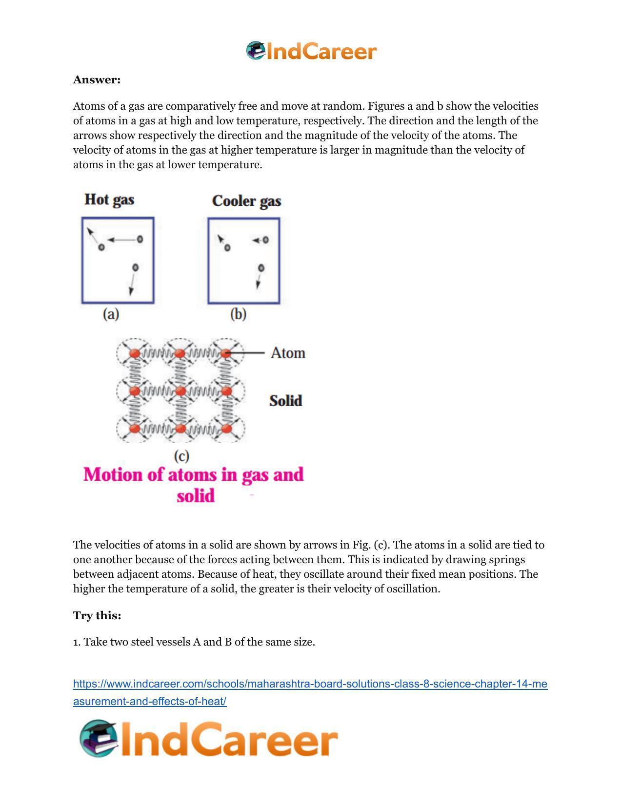 Maharashtra Board Solutions Class 8-Science: Chapter 14- Measurement and Effects of Heat - Page 20