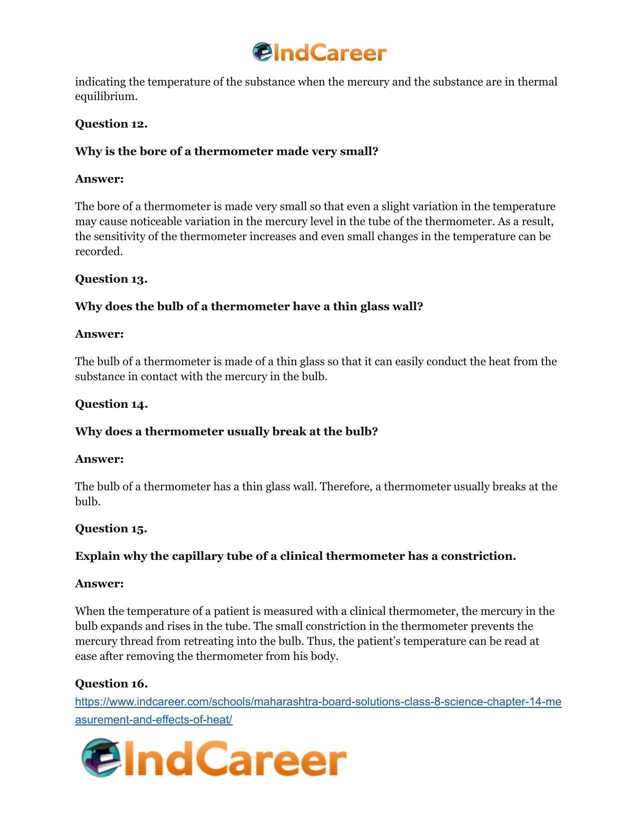 Maharashtra Board Solutions Class 8-Science: Chapter 14- Measurement and Effects of Heat - Page 24
