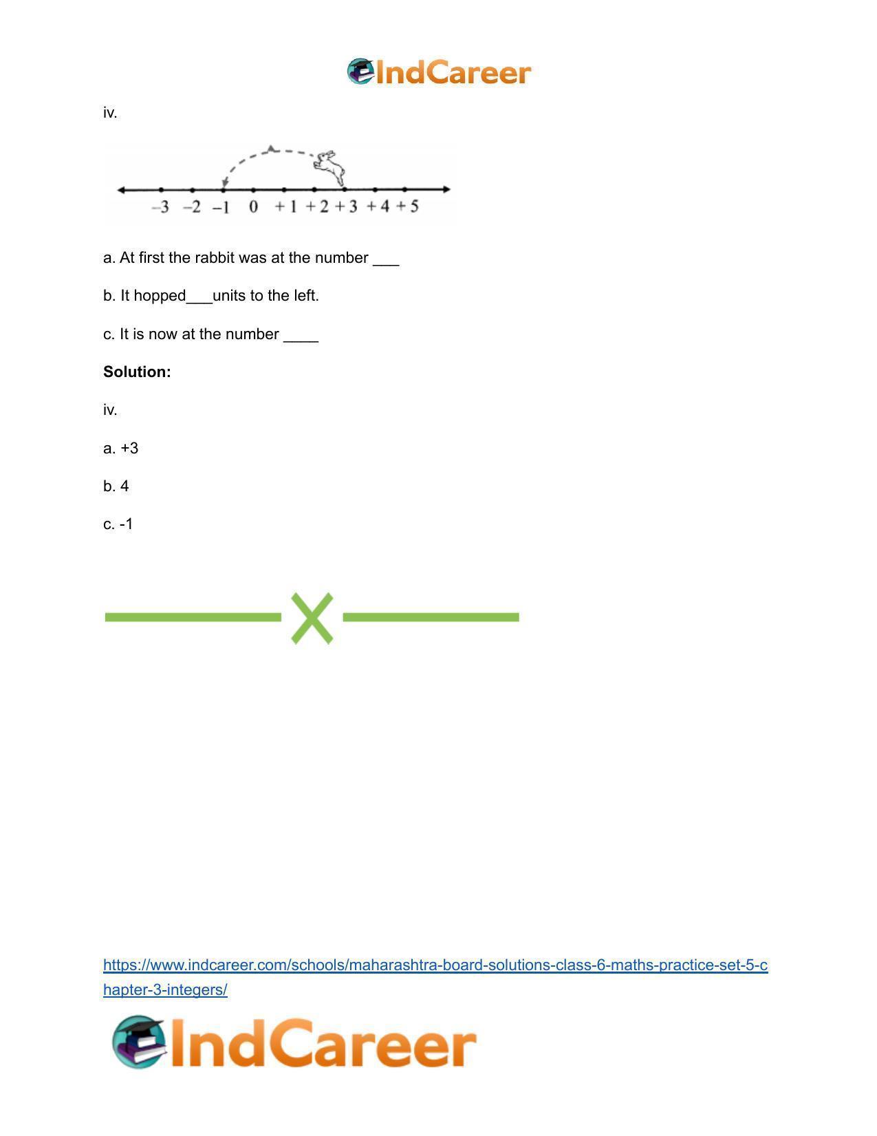 Maharashtra Board Solutions Class 6-Maths (Practice Set 5): Chapter 3- Integers - Page 6