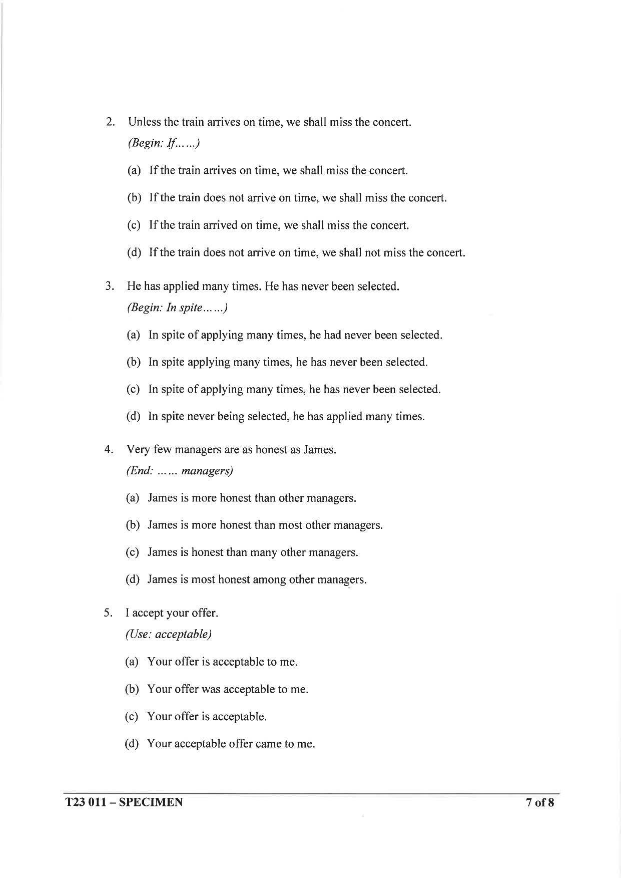ICSE Class 10 English Language (English Paper – 1) Sample Paper 2023 - Page 7