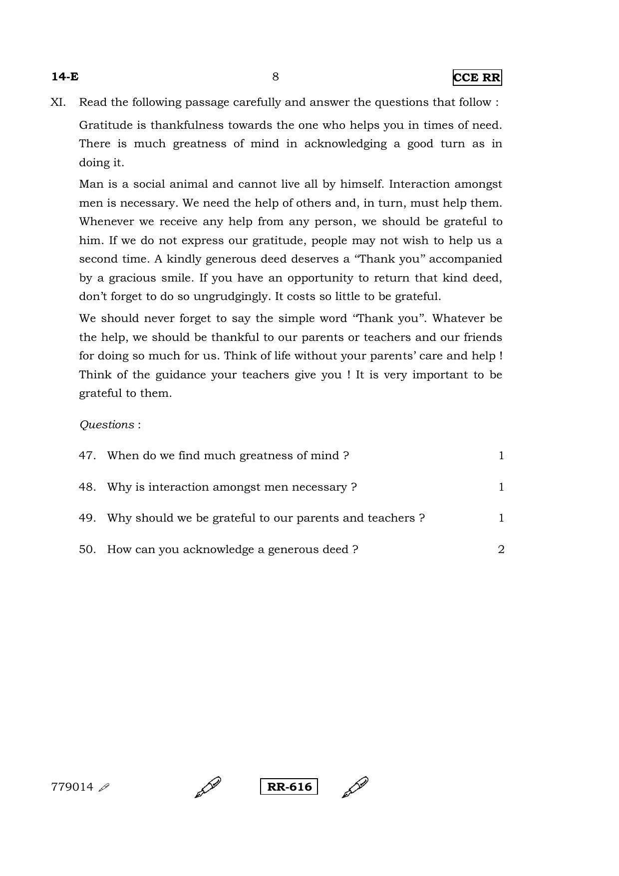 Karnataka SSLC English - First Language - ENGLISH (14-E-(CCE RR)_2) (Supplementary) June 2015 Question Paper - Page 8