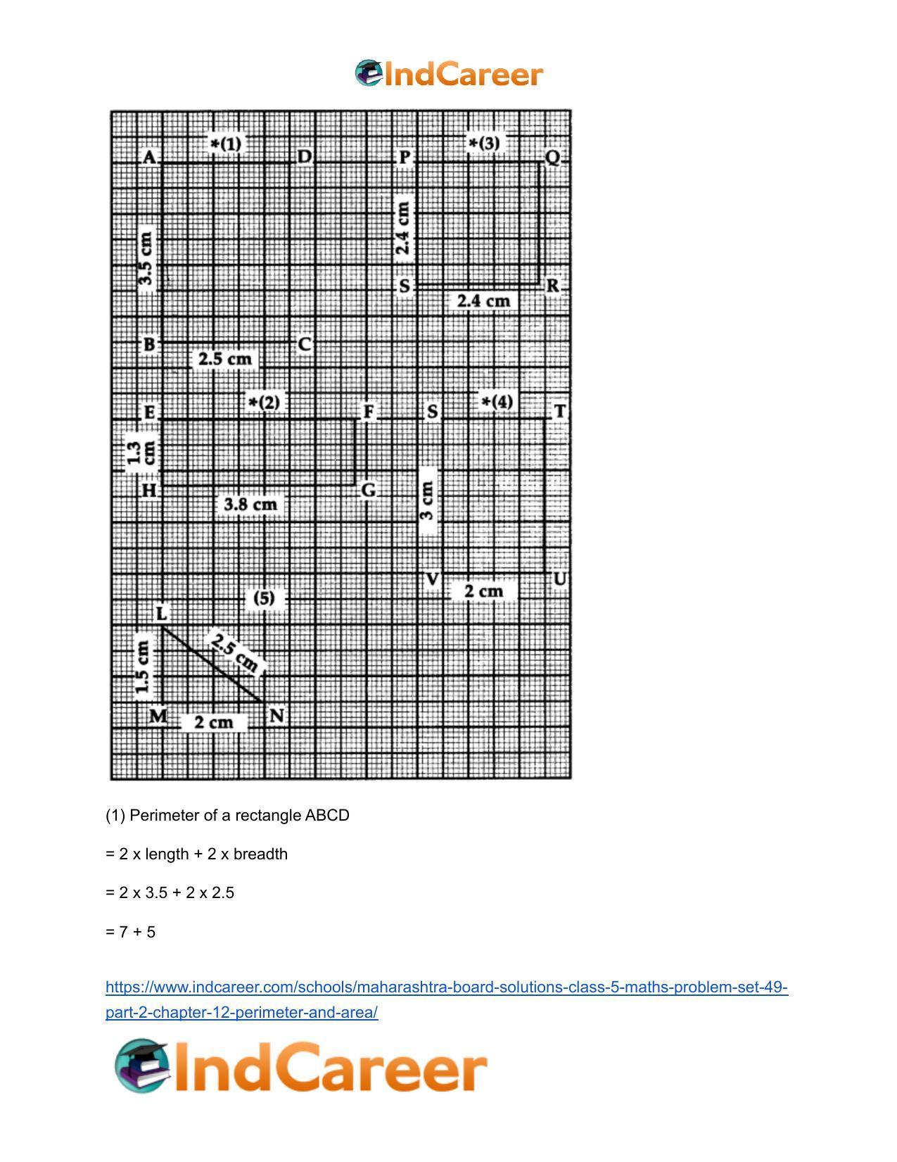 Maharashtra Board Solutions Class 5-Maths (Problem Set 49) - Part 2: Chapter 12- Perimeter and Area - Page 9