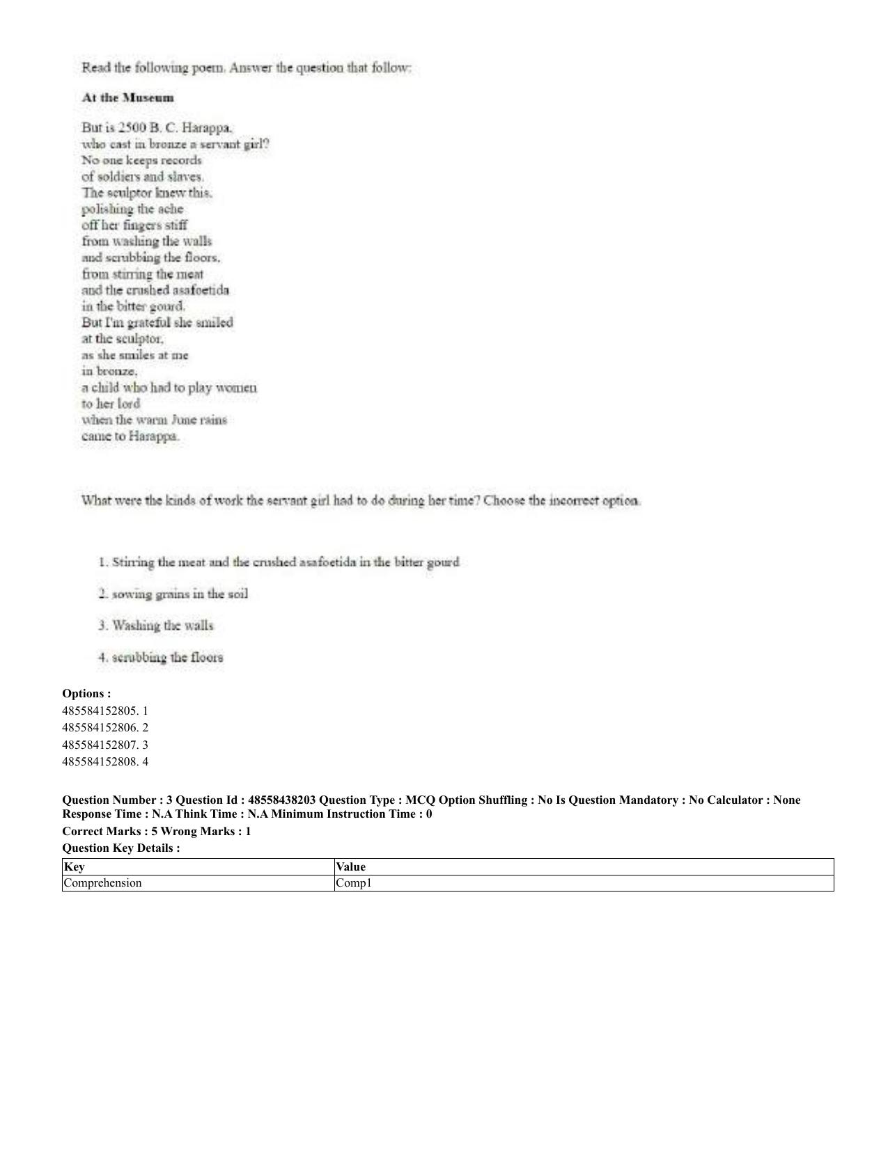 CUET 2023 English Bengali Shift 3 Question Papers - 23 Jul 2023 - Page 3