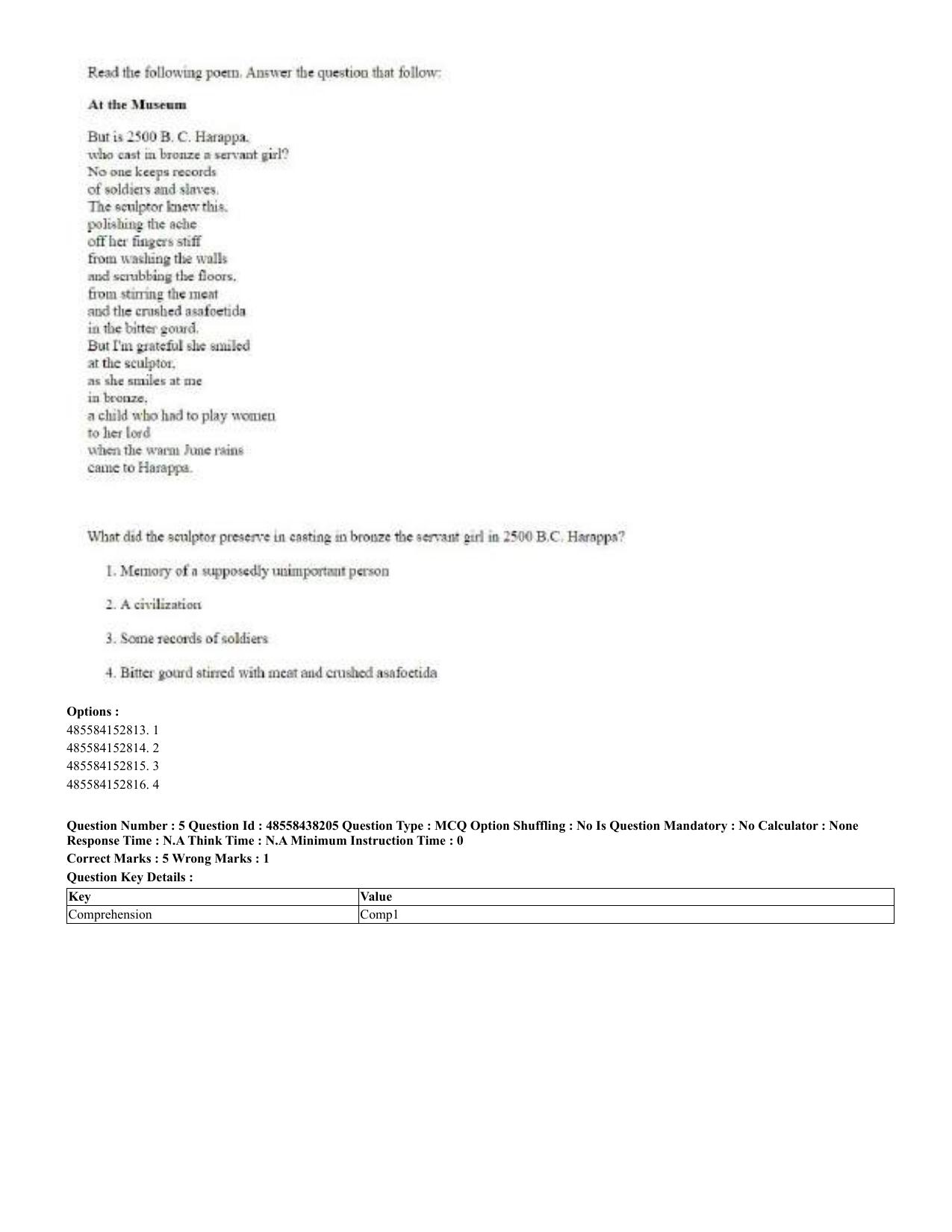 CUET 2023 English Bengali Shift 3 Question Papers - 23 Jul 2023 - Page 5