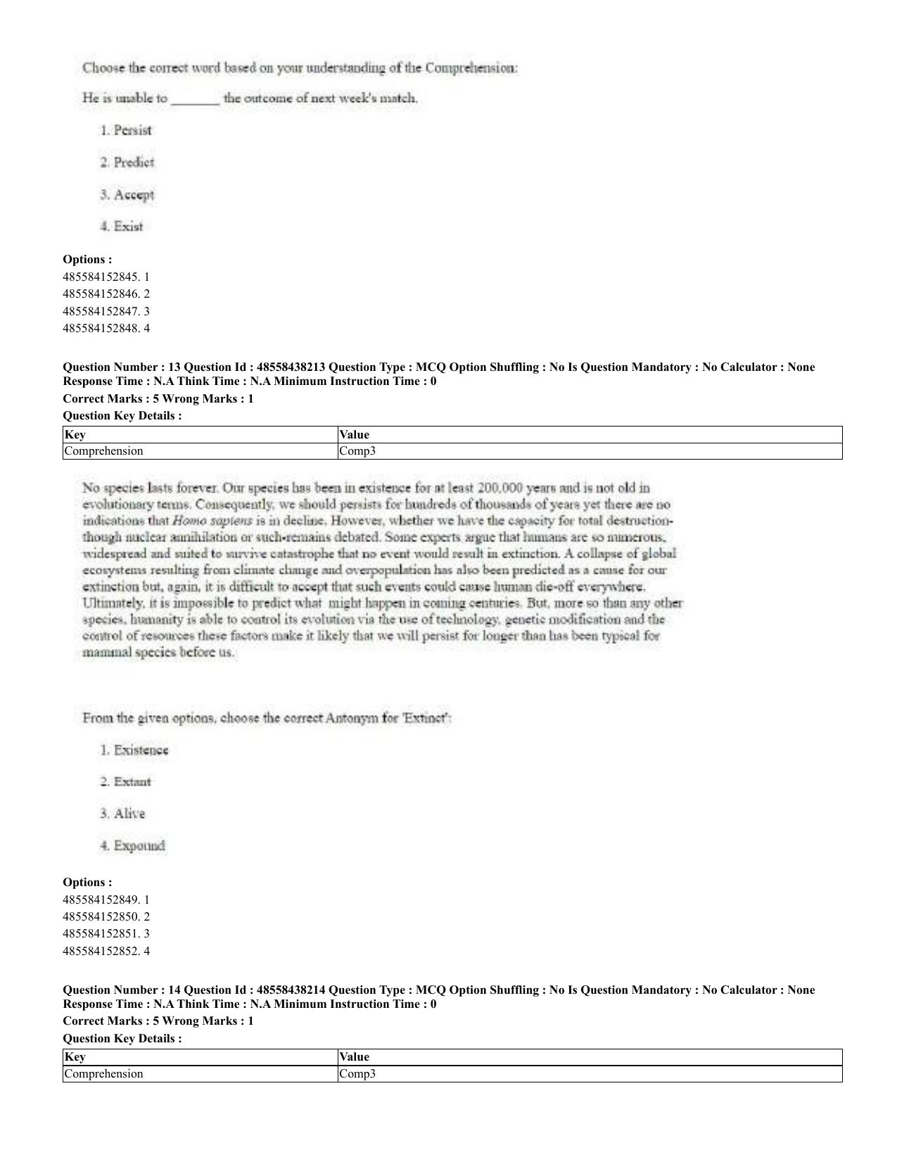 CUET 2023 English Bengali Shift 3 Question Papers - 23 Jul 2023 - Page 13