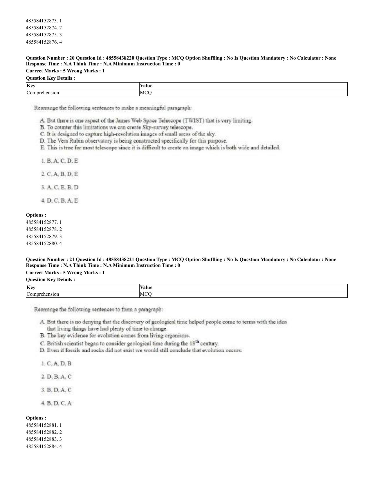 CUET 2023 English Bengali Shift 3 Question Papers - 23 Jul 2023 - Page 17