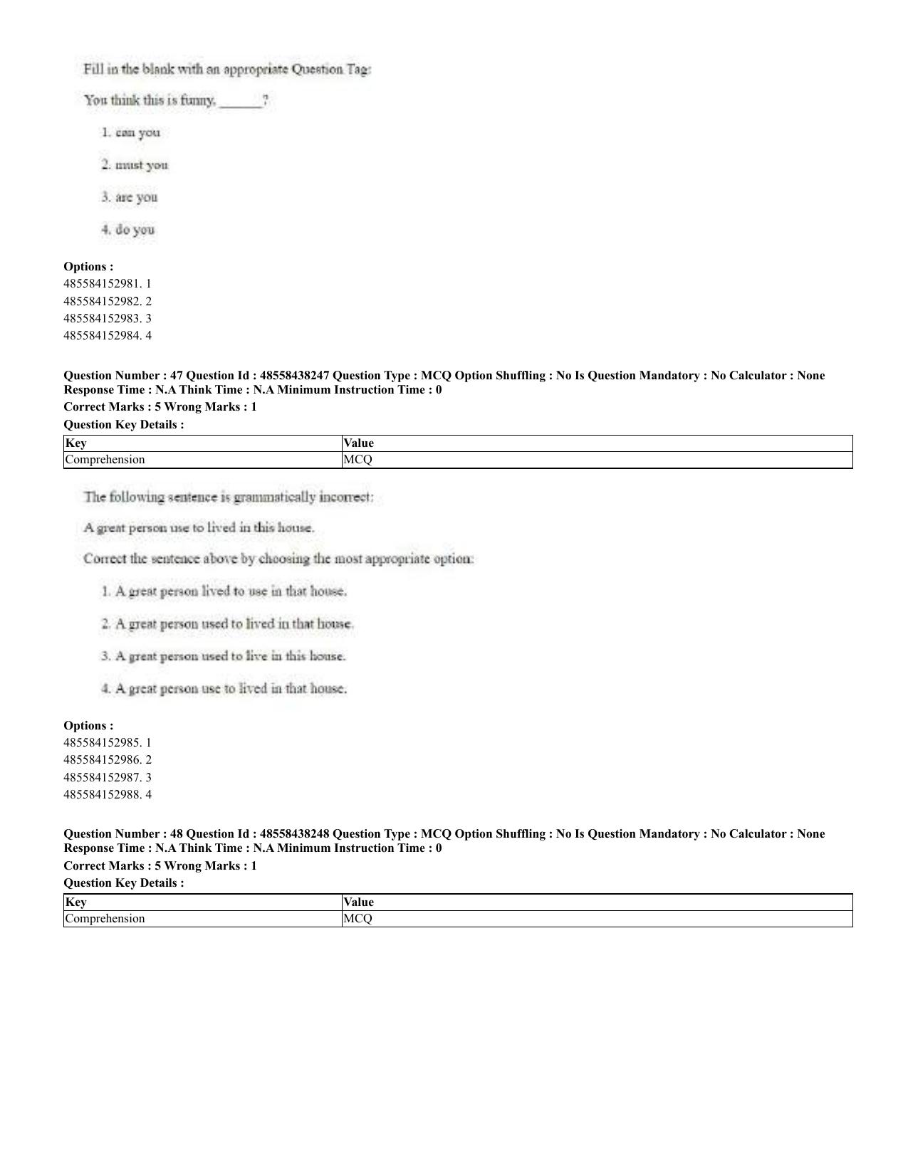CUET 2023 English Bengali Shift 3 Question Papers - 23 Jul 2023 - Page 29