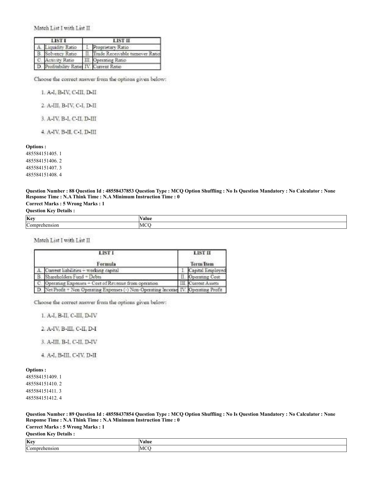 CUET 2023 English Bengali Shift 3 Question Papers - 23 Jul 2023 - Page 50