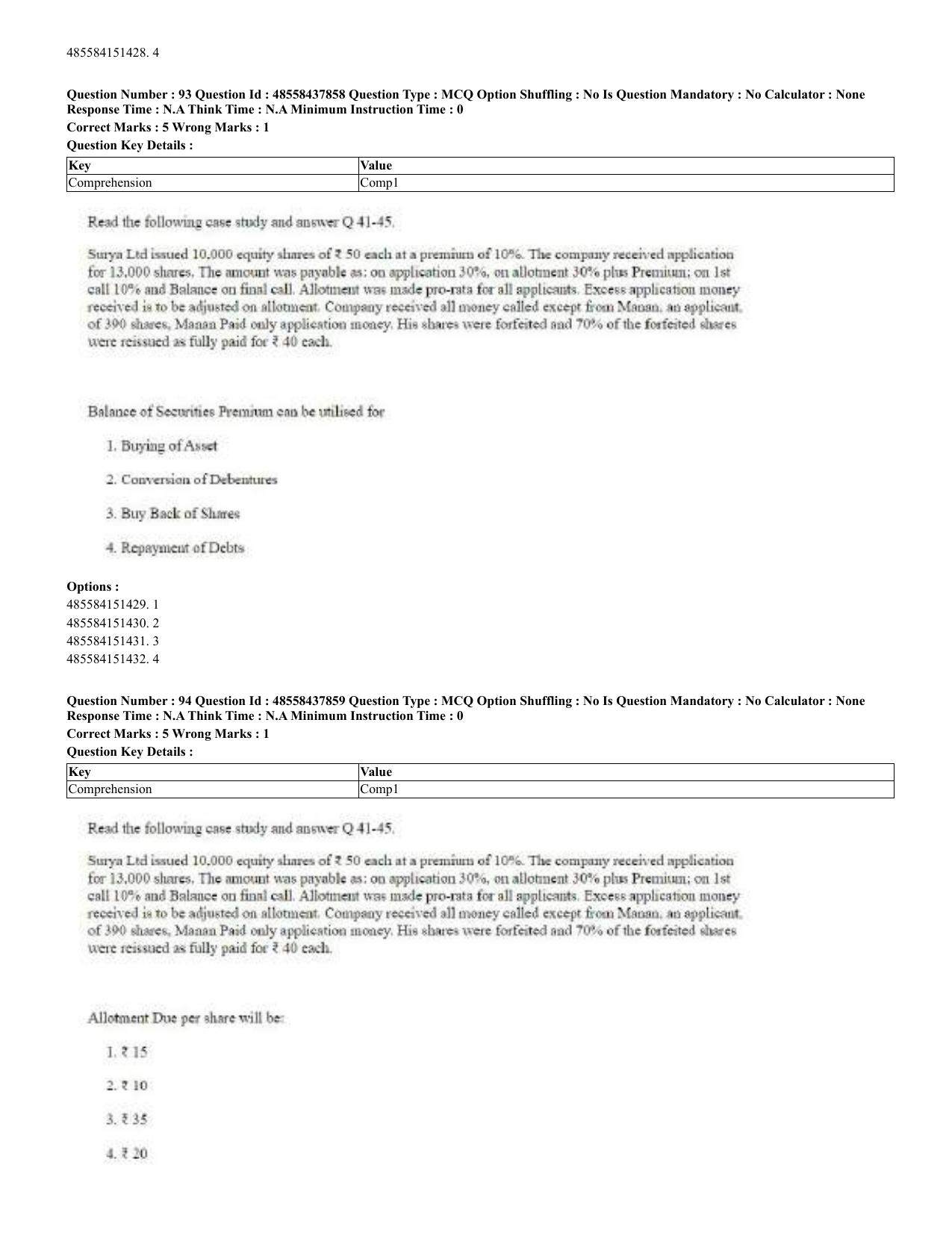CUET 2023 English Bengali Shift 3 Question Papers - 23 Jul 2023 - Page 53