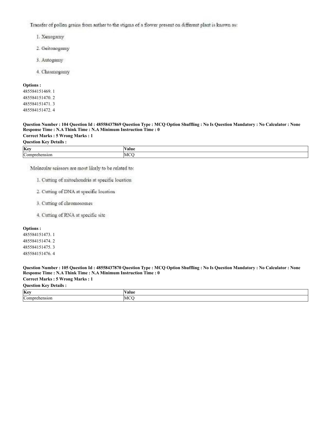 CUET 2023 English Bengali Shift 3 Question Papers - 23 Jul 2023 - Page 61