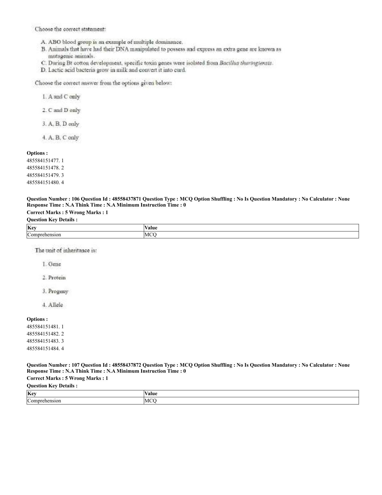 CUET 2023 English Bengali Shift 3 Question Papers - 23 Jul 2023 - Page 62