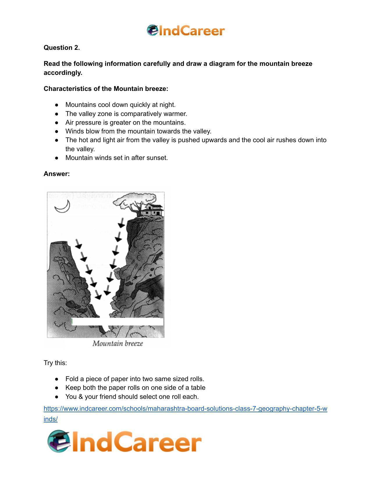 Maharashtra Board Solutions Class 7-Geography: Chapter 5- Winds - Page 16