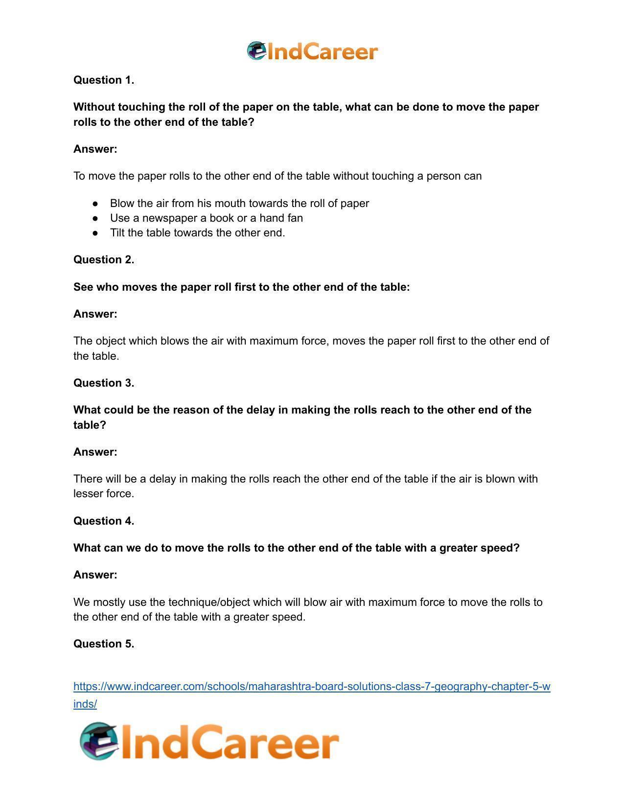 Maharashtra Board Solutions Class 7-Geography: Chapter 5- Winds - Page 17
