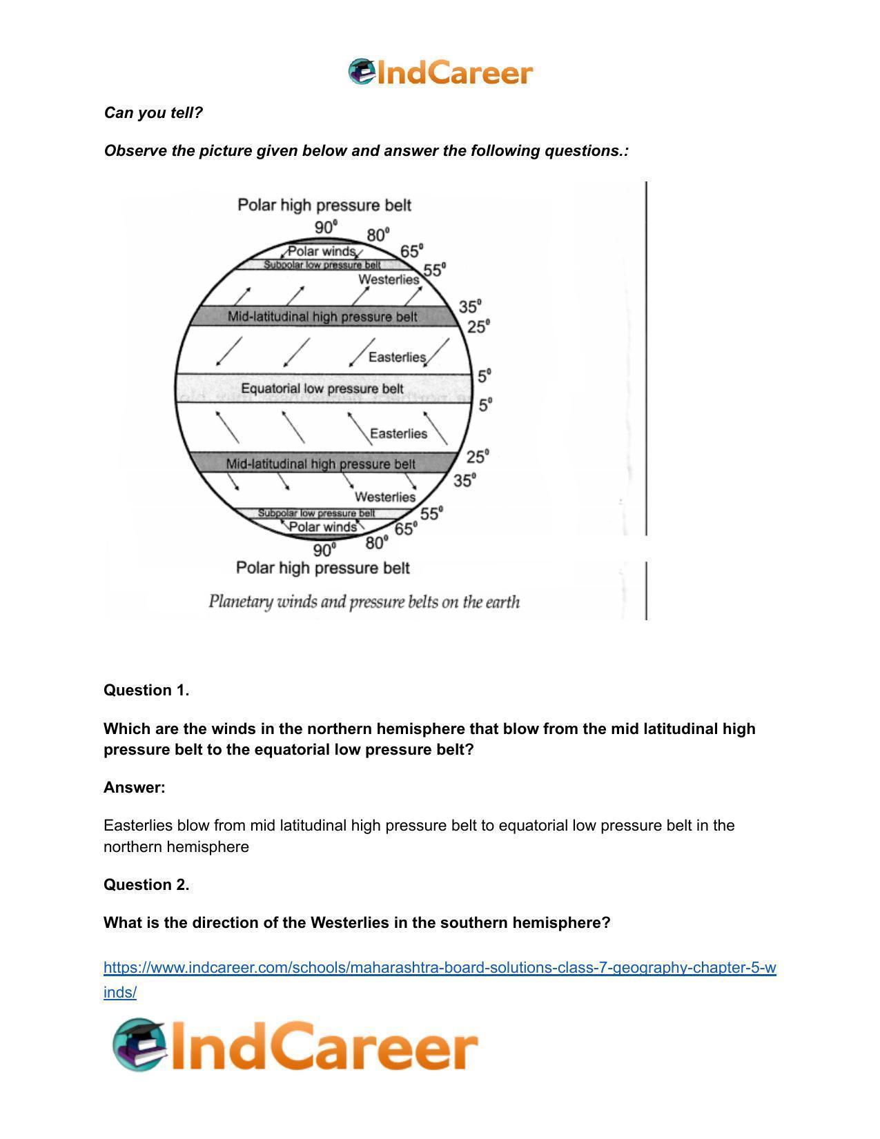Maharashtra Board Solutions Class 7-Geography: Chapter 5- Winds - Page 35