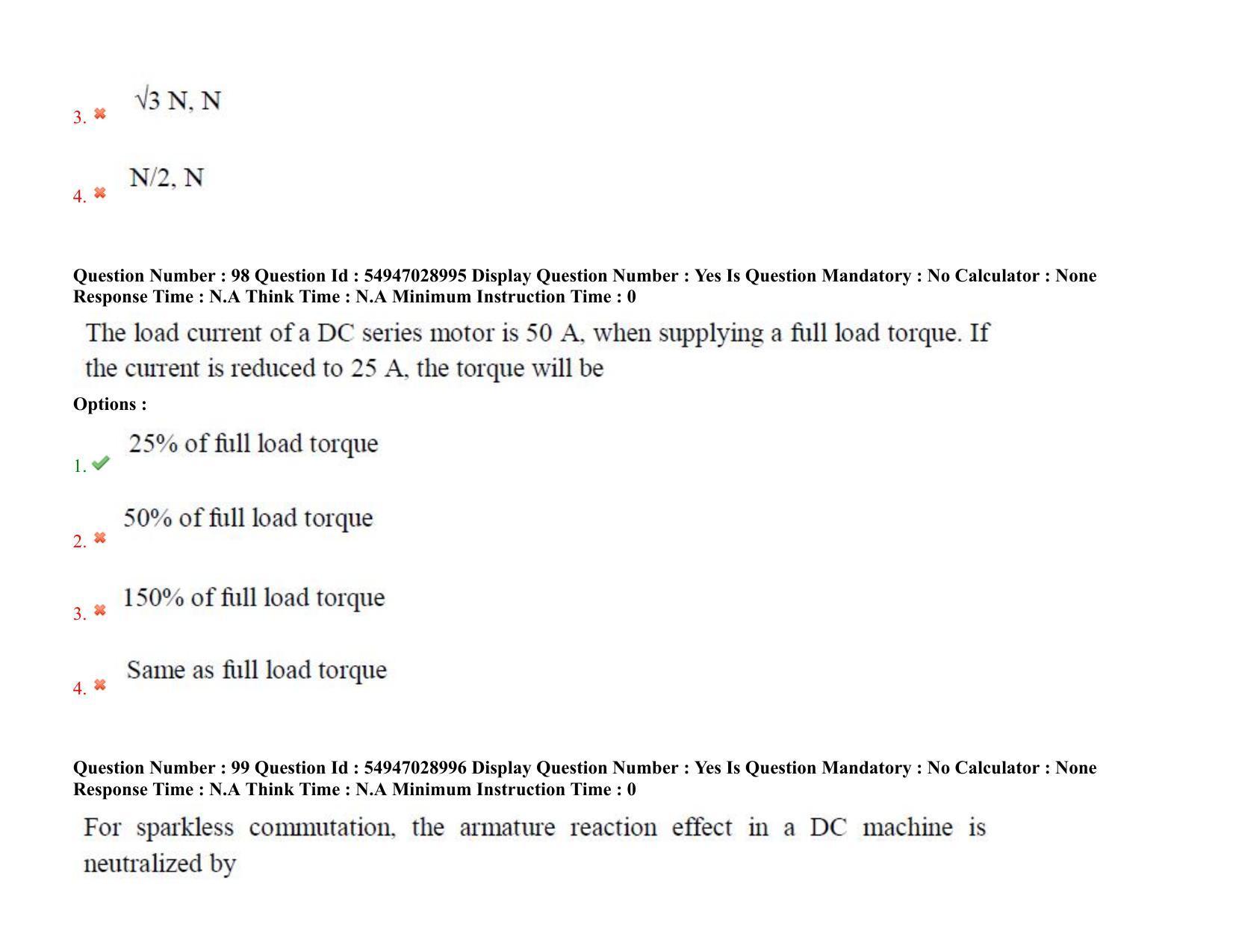 AP RCET 2022: Electrical Engineering - 19-10-2022 (Wednesday) Session-II Question Paper With keys - Page 74
