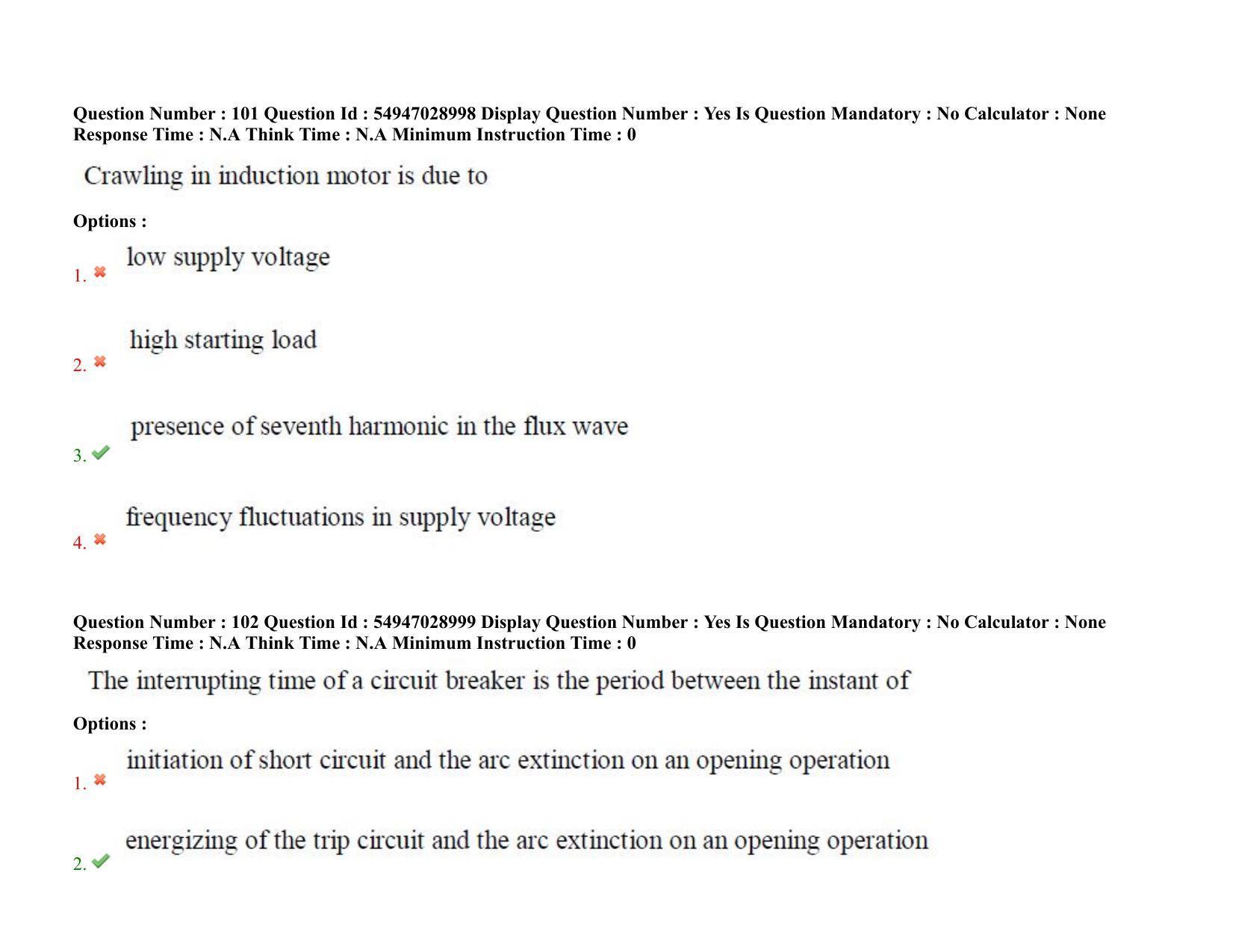 AP RCET 2022: Electrical Engineering - 19-10-2022 (Wednesday) Session-II Question Paper With keys - Page 76