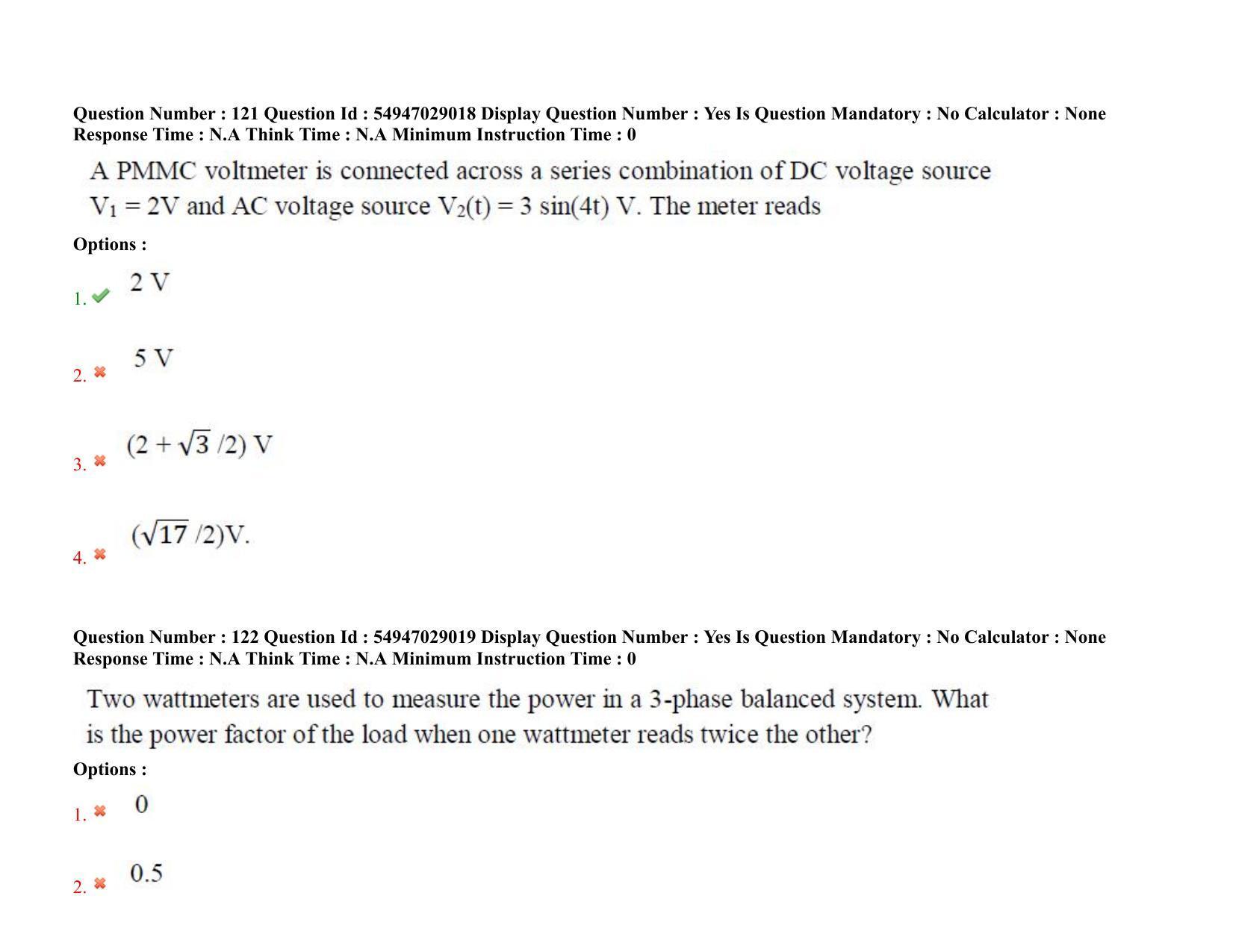 AP RCET 2022: Electrical Engineering - 19-10-2022 (Wednesday) Session-II Question Paper With keys - Page 88