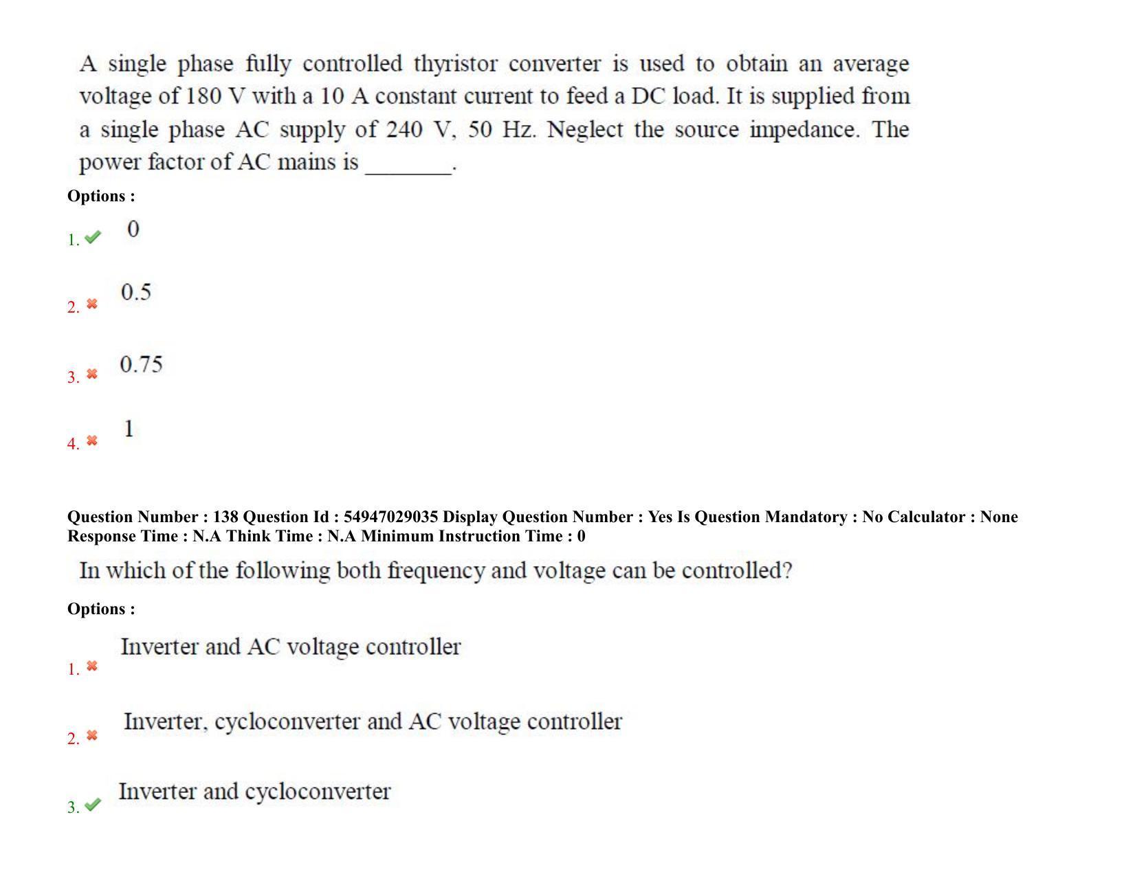 AP RCET 2022: Electrical Engineering - 19-10-2022 (Wednesday) Session-II Question Paper With keys - Page 98