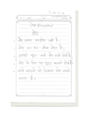 Worksheets for Class 2 Hindi Assignment 23 Composition