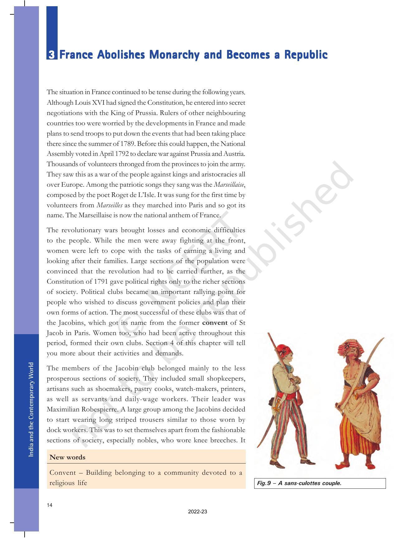 NCERT Book for Class 9 History Chapter 1 The French Revolution
