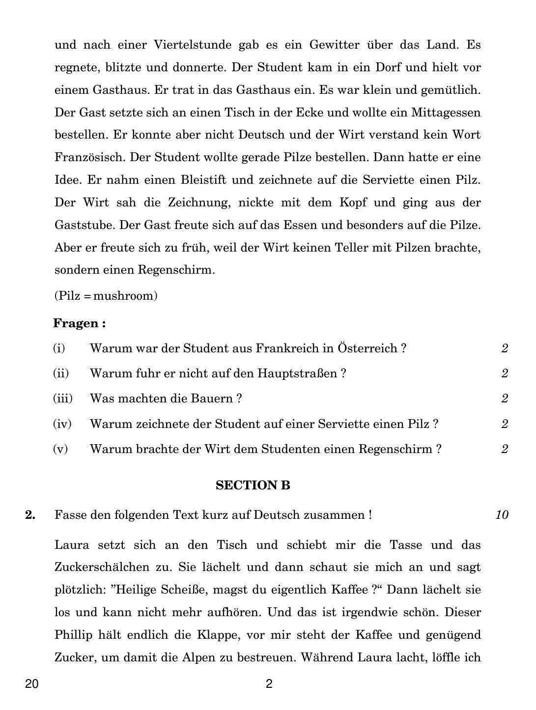 CBSE Class 12 20 GERMAN 2018 Question Paper - Page 2