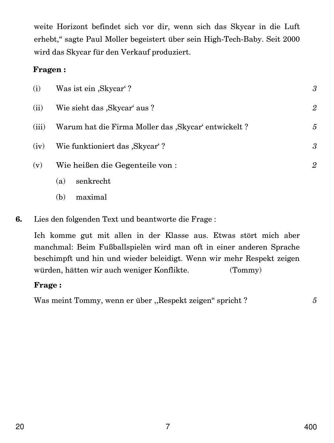 CBSE Class 12 20 GERMAN 2018 Question Paper - Page 7