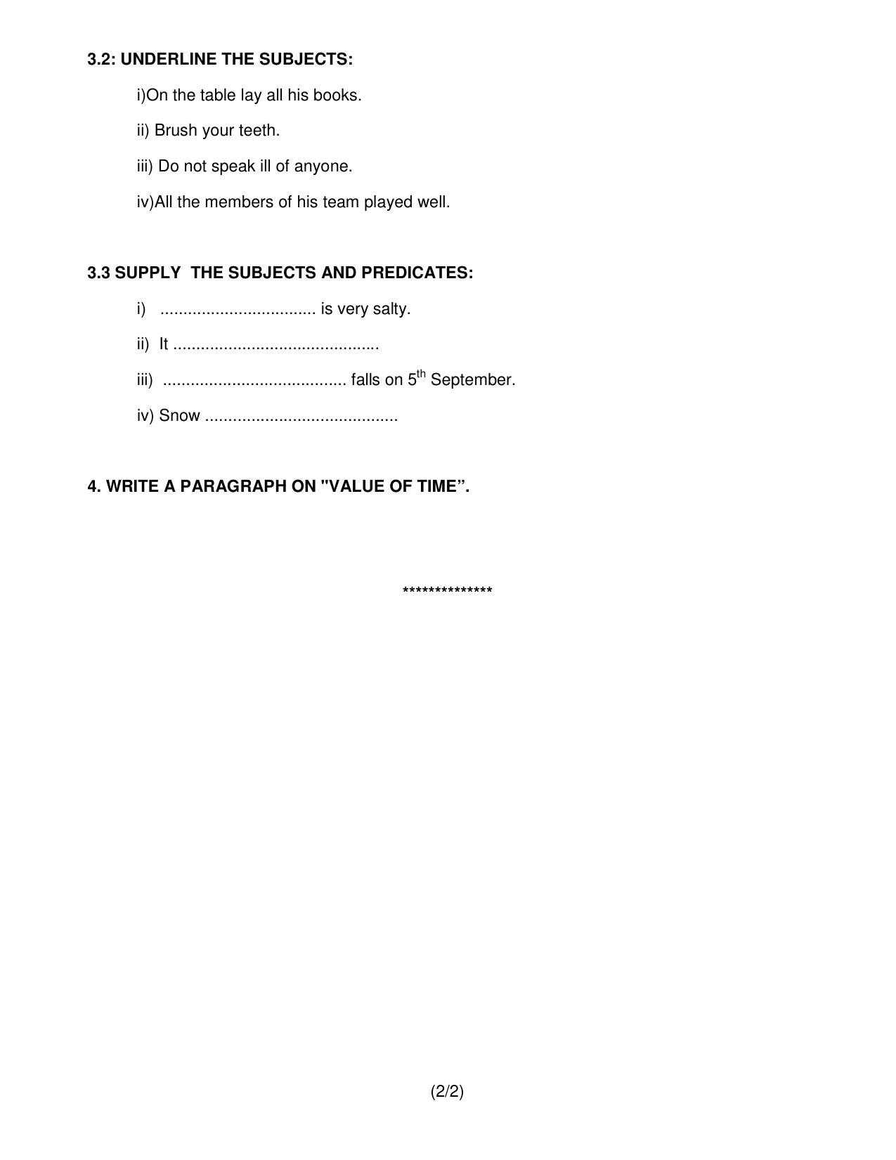 Worksheet for Class 5 English Synonyms Assignment 1 - Page 2