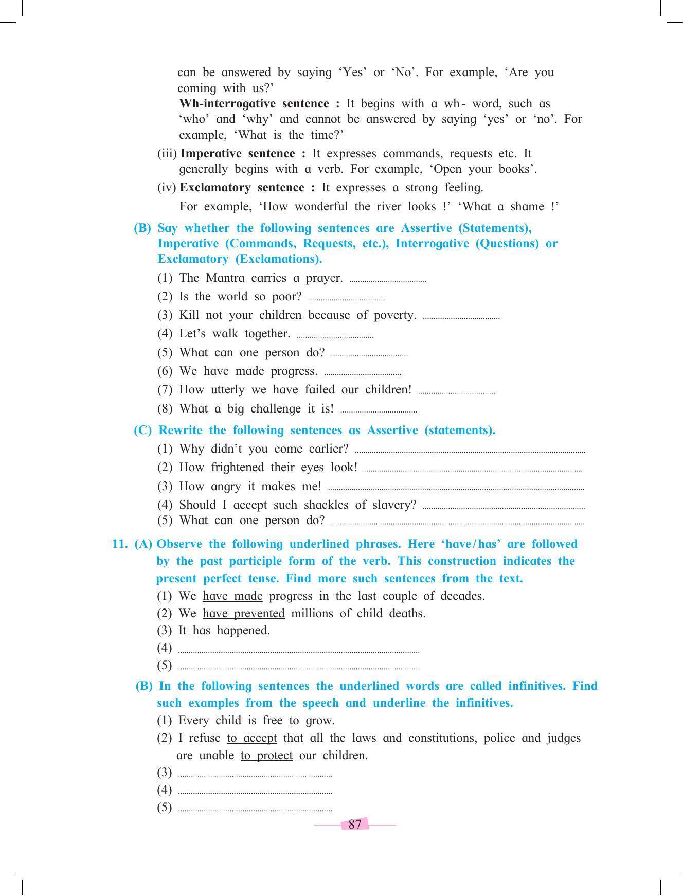 Maharashtra Board Class 10 English Textbook - Page 99