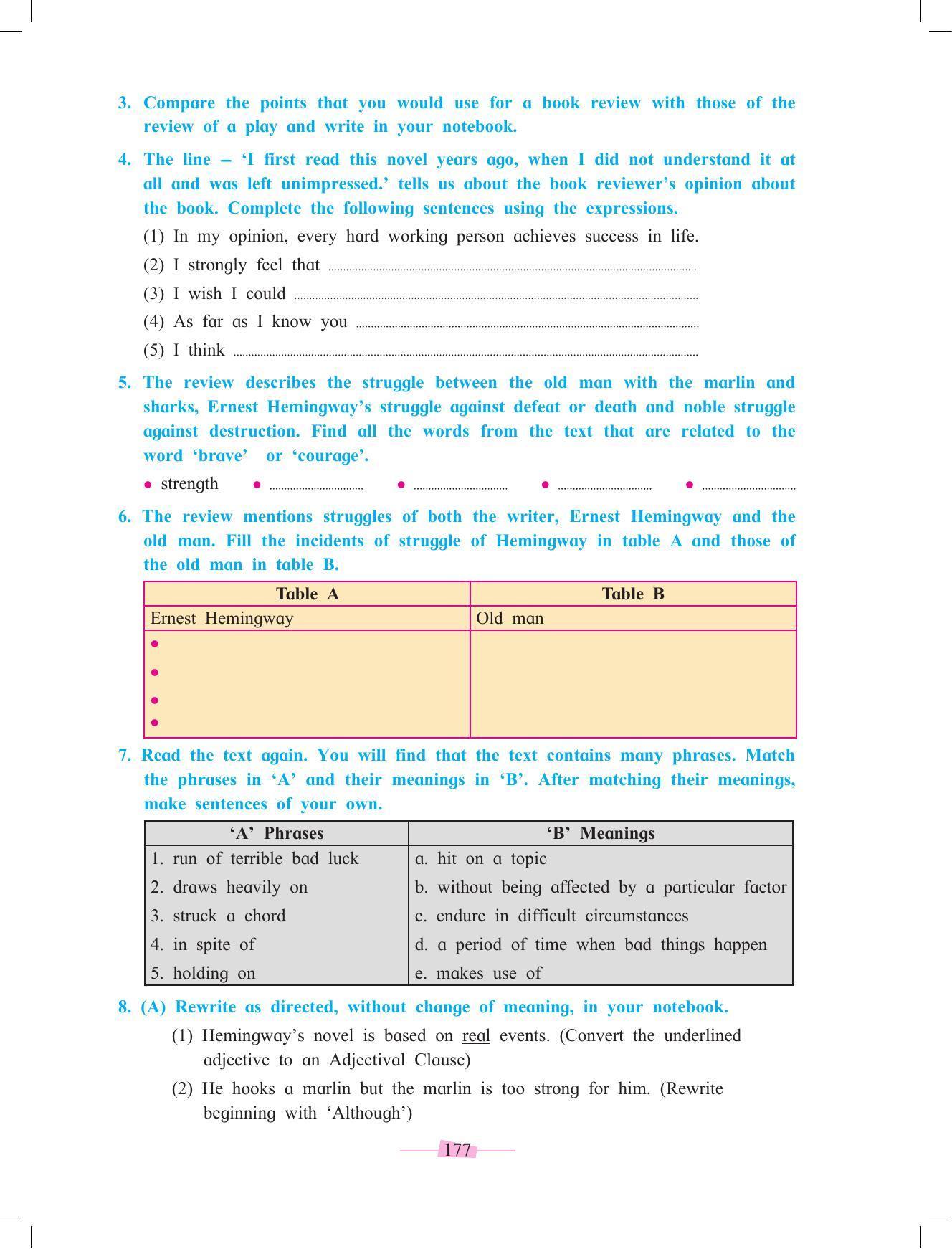 Maharashtra Board Class 10 English Textbook - Page 189