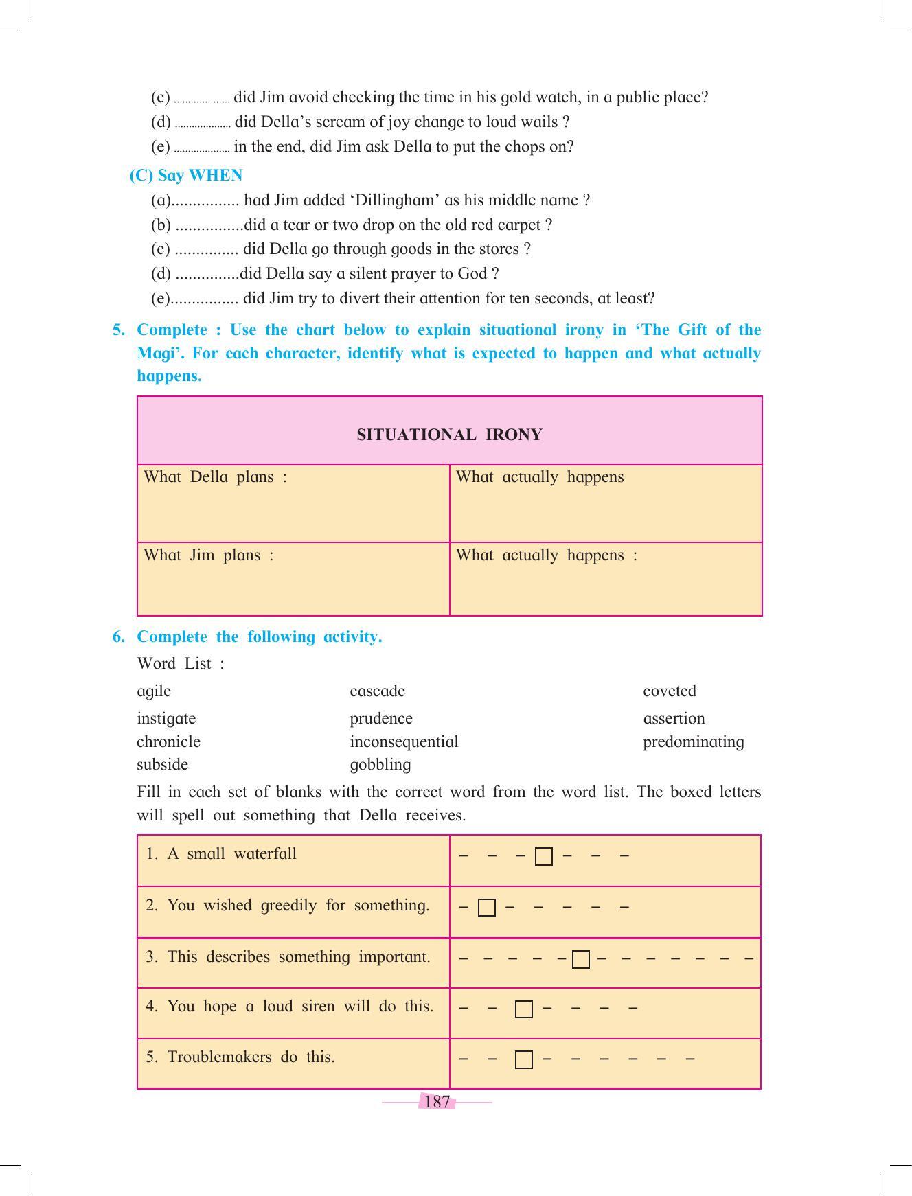 Maharashtra Board Class 10 English Textbook - Page 199