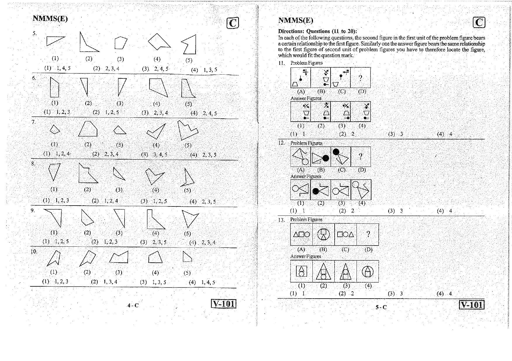 MAT - SAT English Nov 2018 (Set C) Class 8 Andhra Pradesh NMMS Question Papers - Page 3