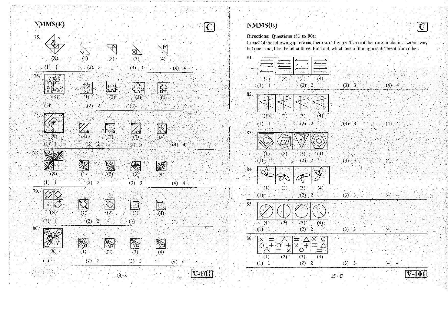 MAT - SAT English Nov 2018 (Set C) Class 8 Andhra Pradesh NMMS Question Papers - Page 8