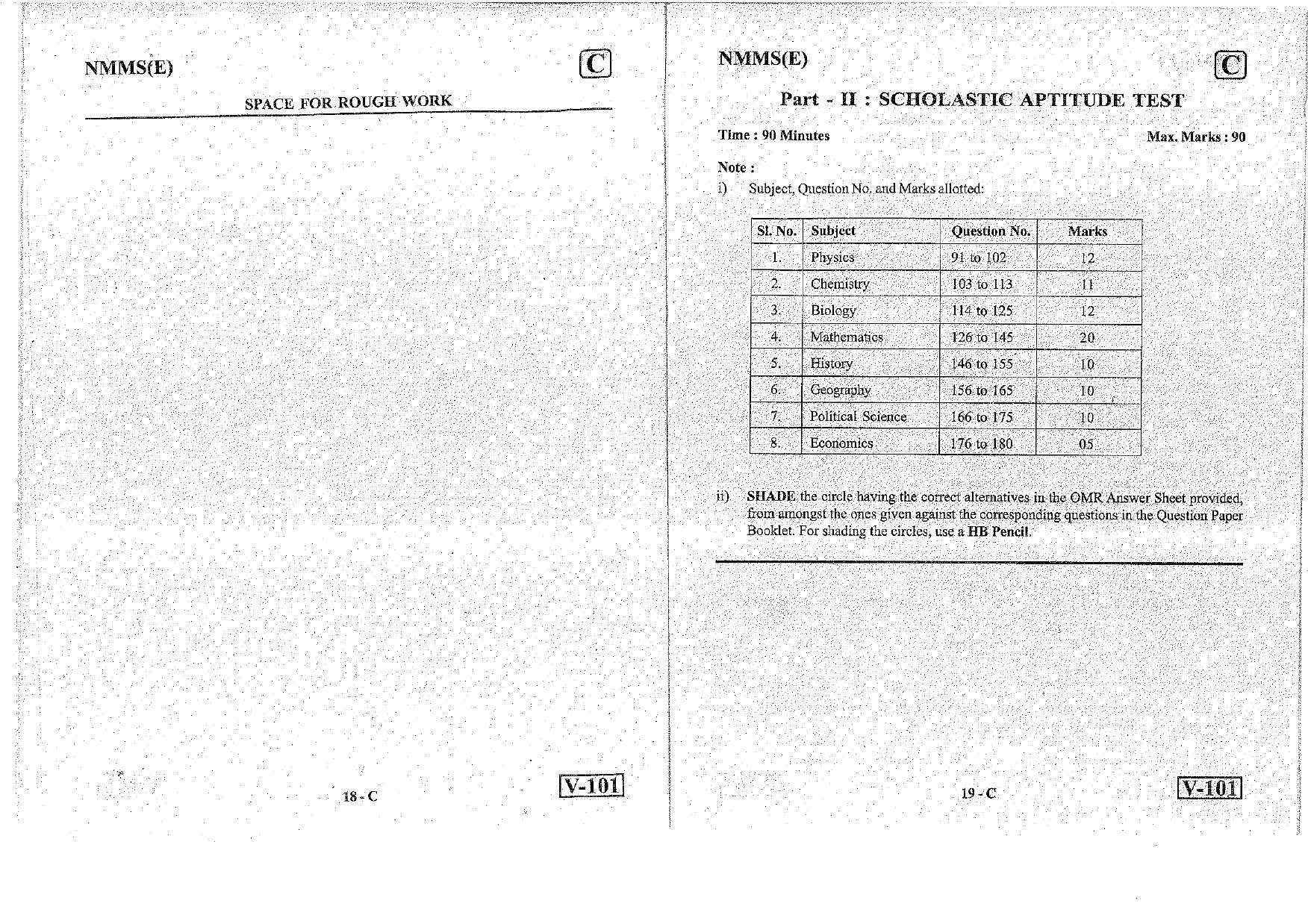 MAT - SAT English Nov 2018 (Set C) Class 8 Andhra Pradesh NMMS Question Papers - Page 10