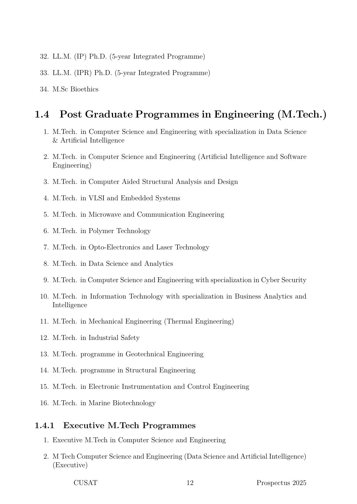 CUSAT CAT 2025 Syllabus - Page 13