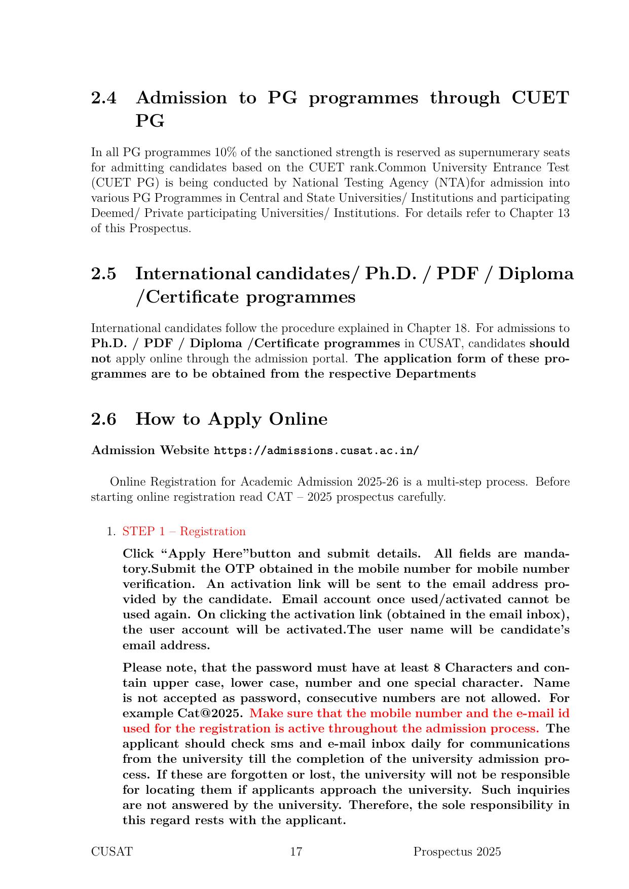CUSAT CAT 2025 Syllabus - Page 18