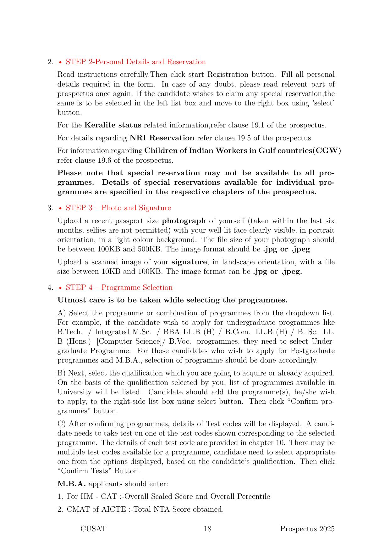 CUSAT CAT 2025 Syllabus - Page 19