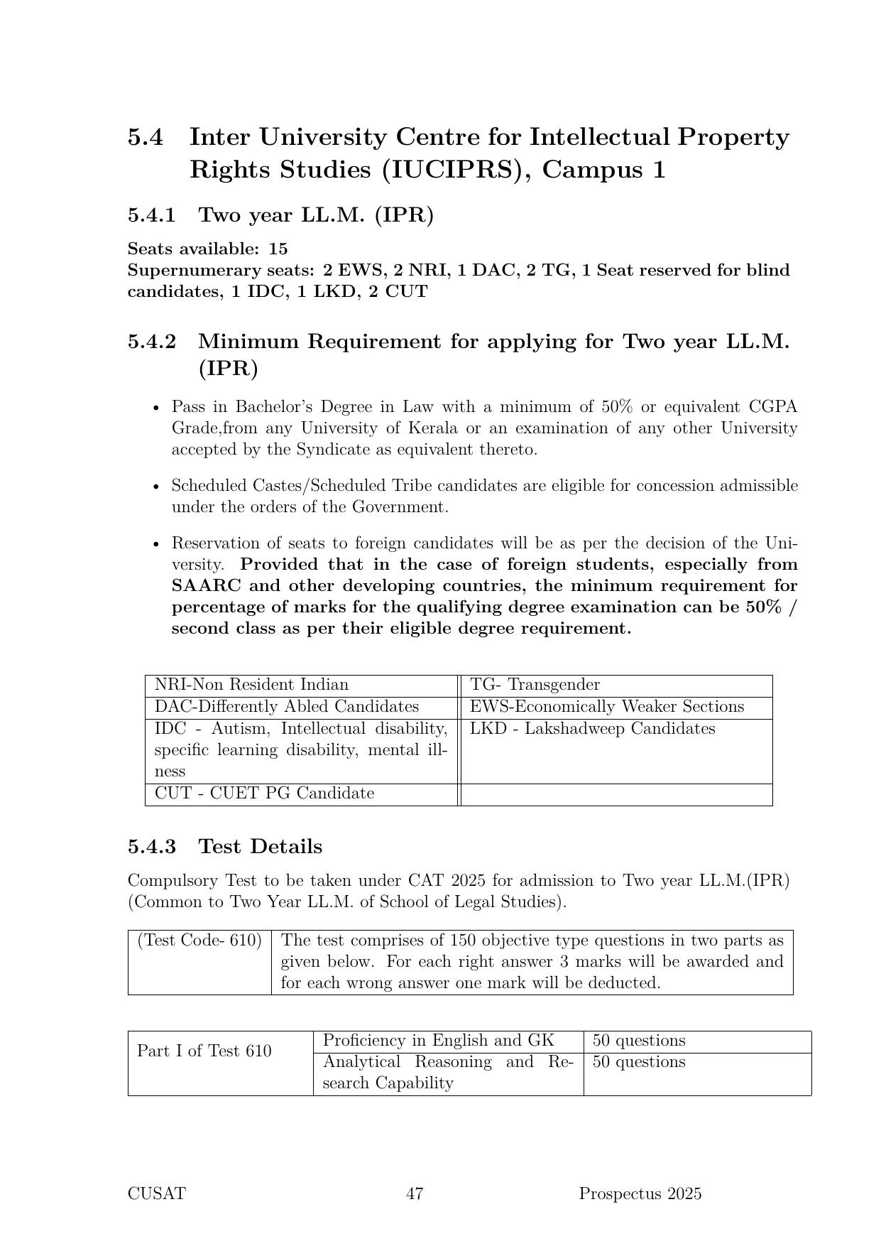 CUSAT CAT 2025 Syllabus - Page 48