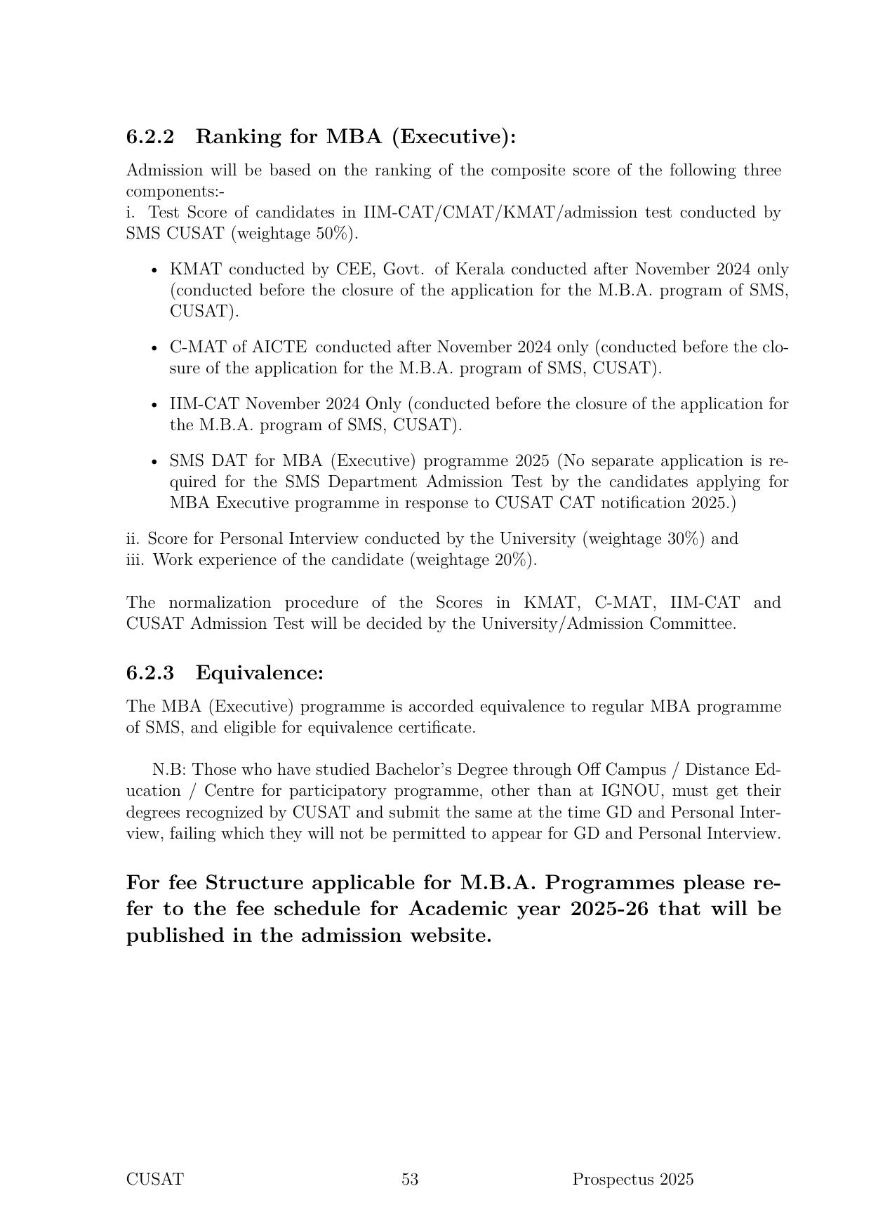 CUSAT CAT 2025 Syllabus - Page 54