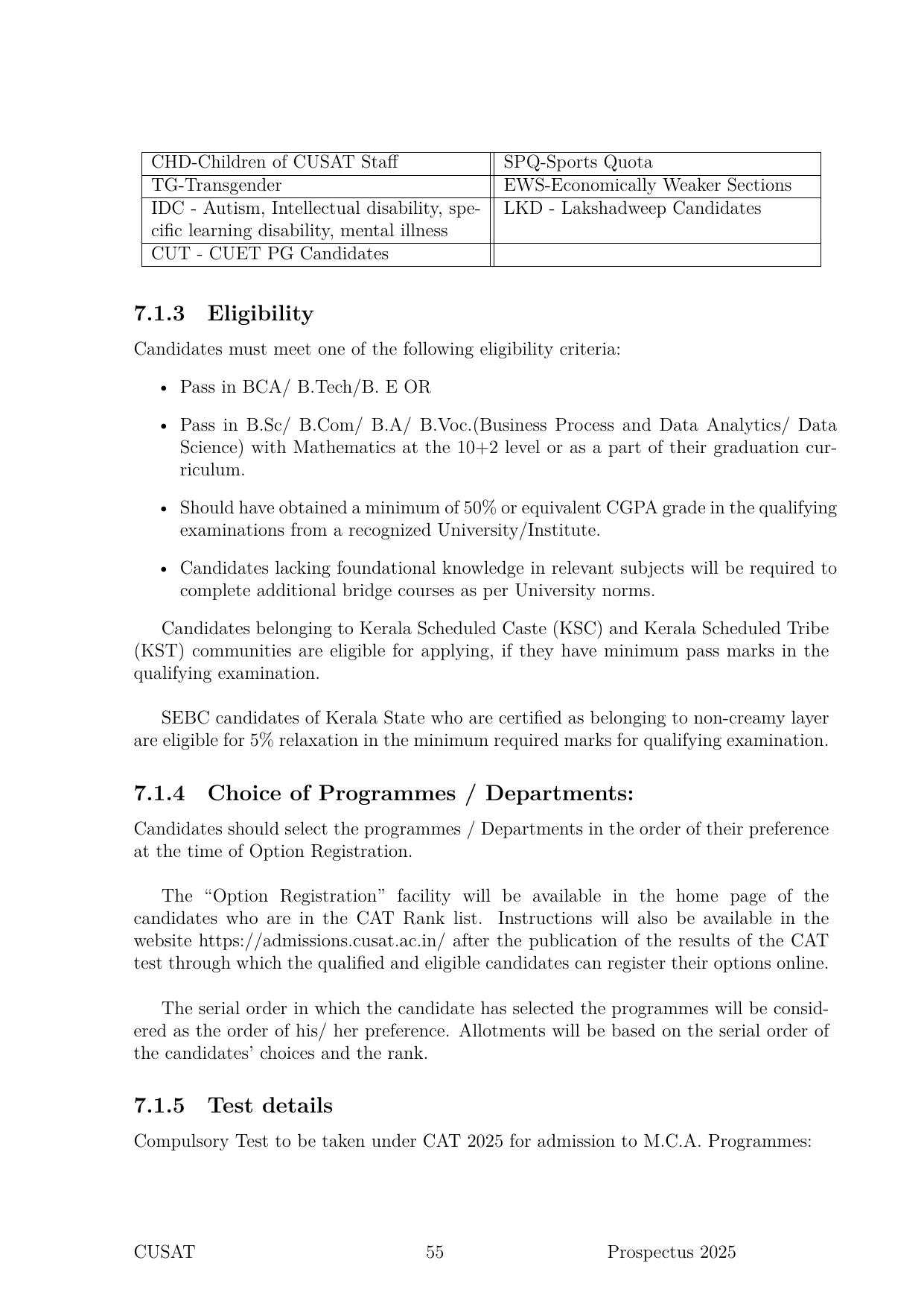 CUSAT CAT 2025 Syllabus - Page 56
